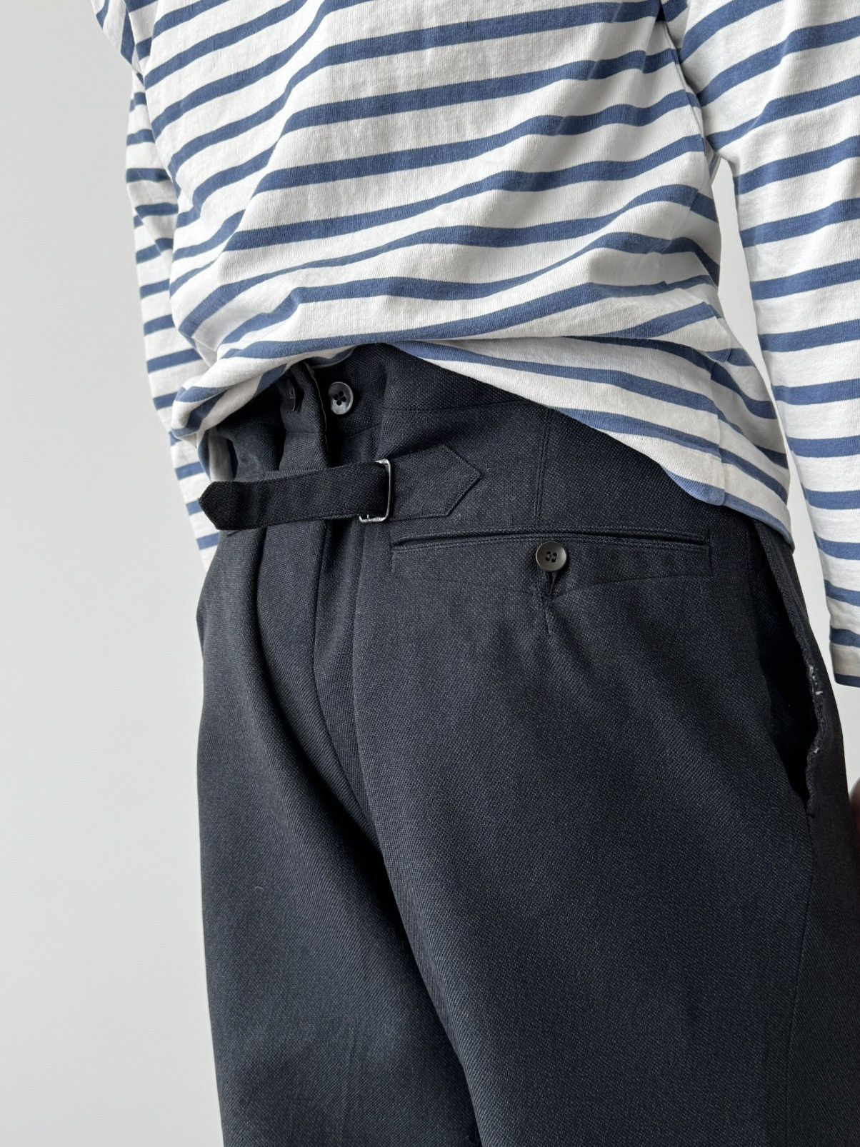 Japanese Brand × Vintage ≈1940s Vintage European Style Buckle Back Trousers Size US 34 / EU 50 - 3 Thumbnail
