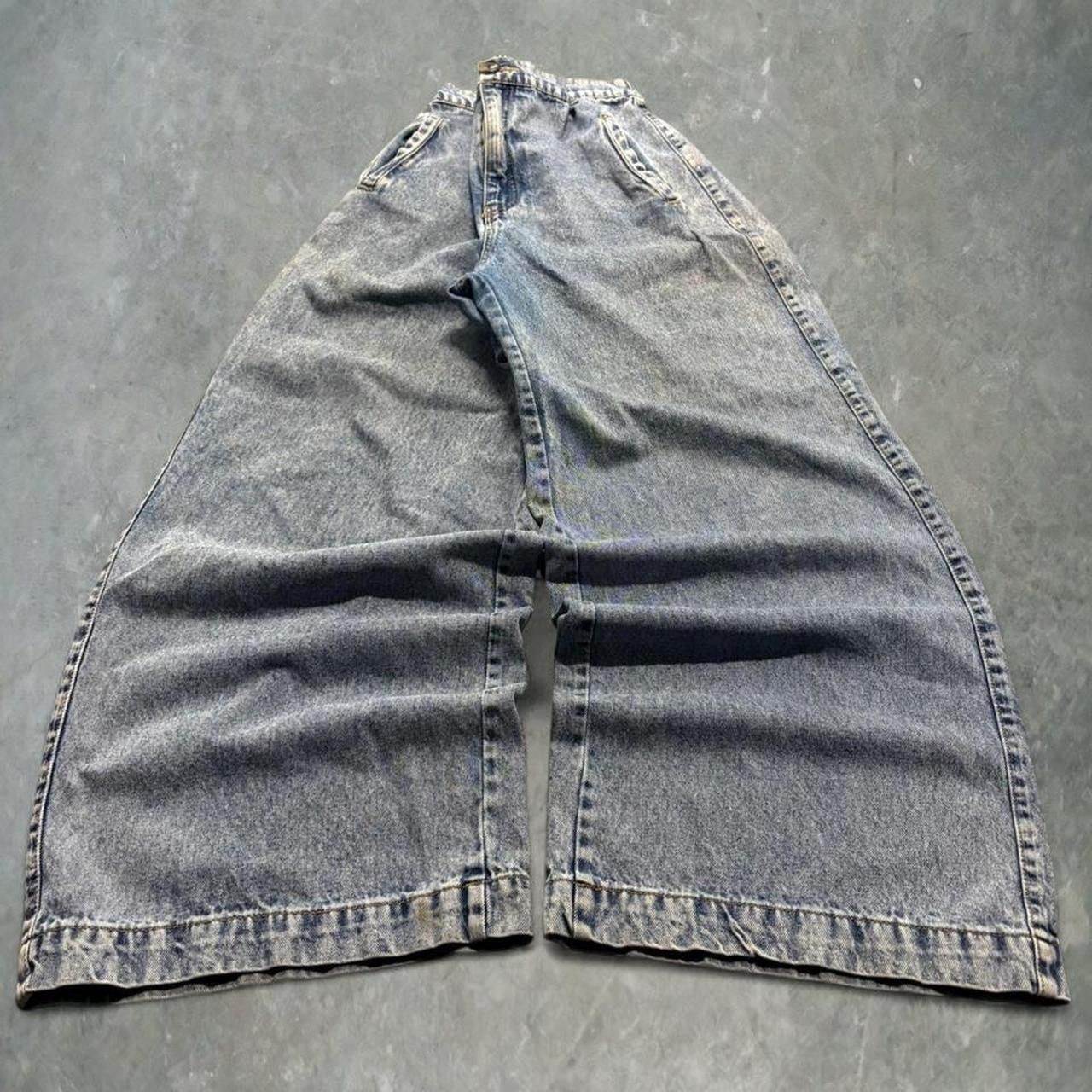Vintage Crazy Vintage Y2K/2000s Super Baggy Wideleg Medium Wash Adjustable Waist Denim Jeans! Size US 30 / EU 46 - 1 Thumbnail