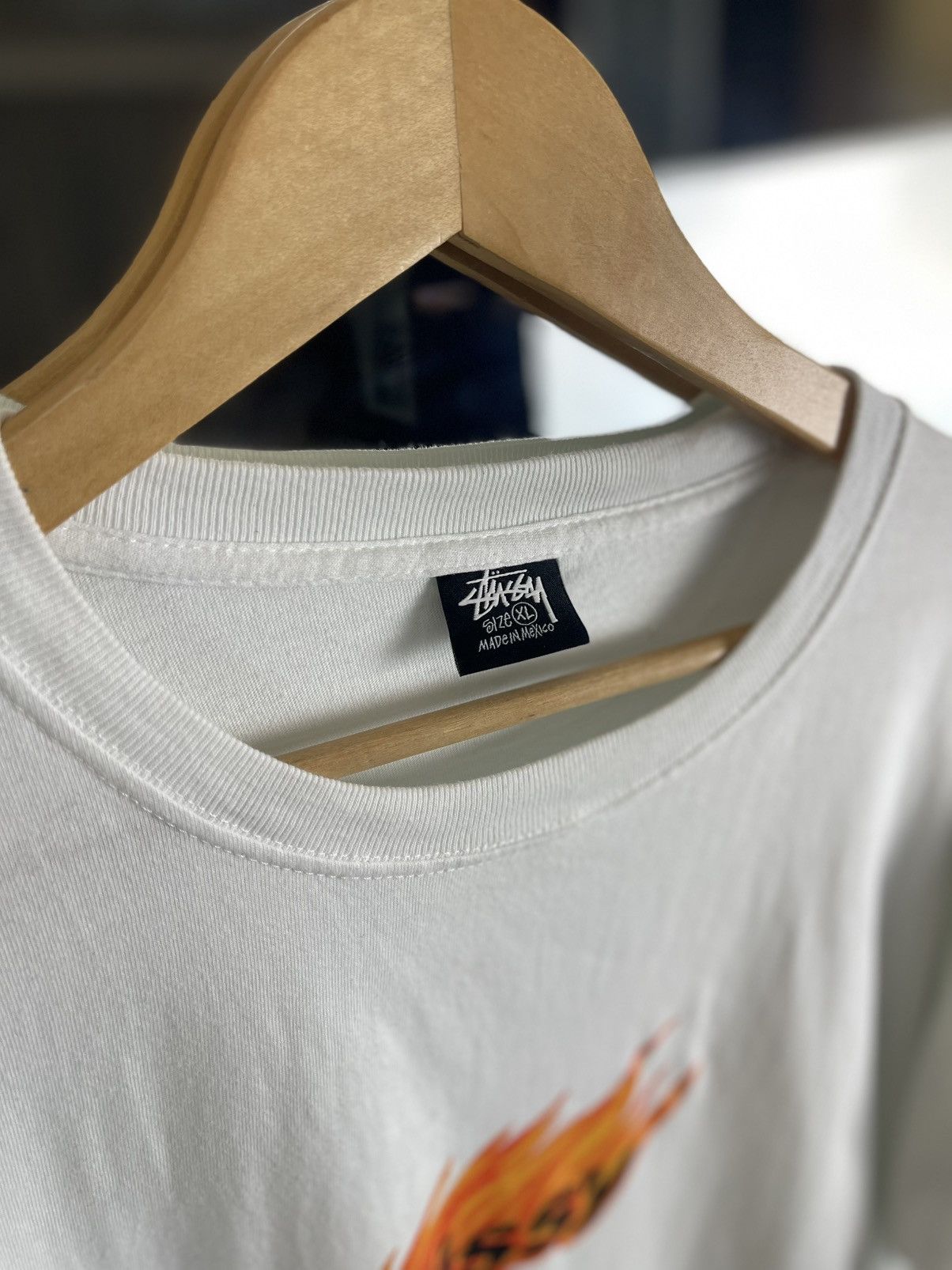 Stussy Stüssy Flames Fire Font Graphic Streetwear Tee White Size US XL / EU 56 / 4 - 2 Thumbnail