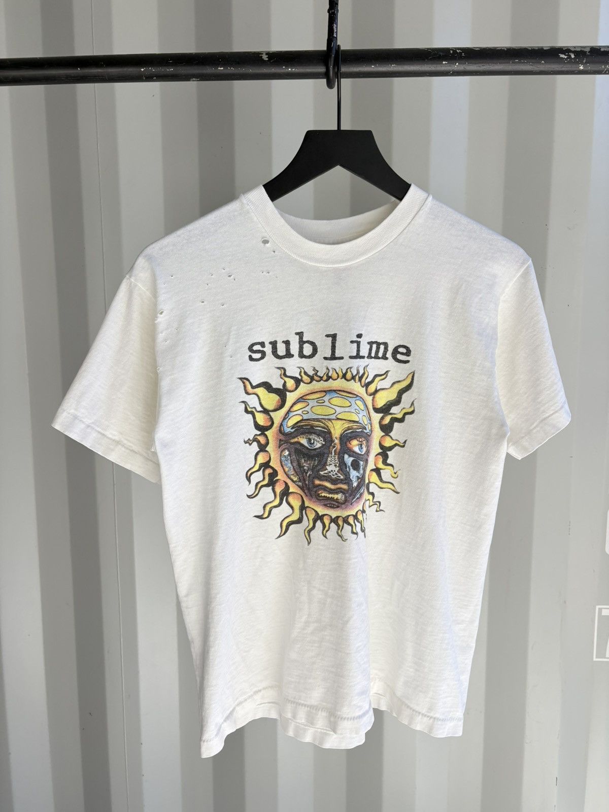 Vintage Sublime Skunk Record Shirt Fade Distress Grunge Band