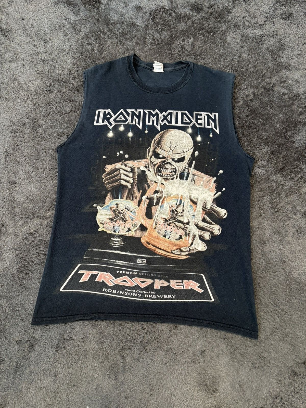Vintage Iron Maiden Trooper Full Print Tank Top tee