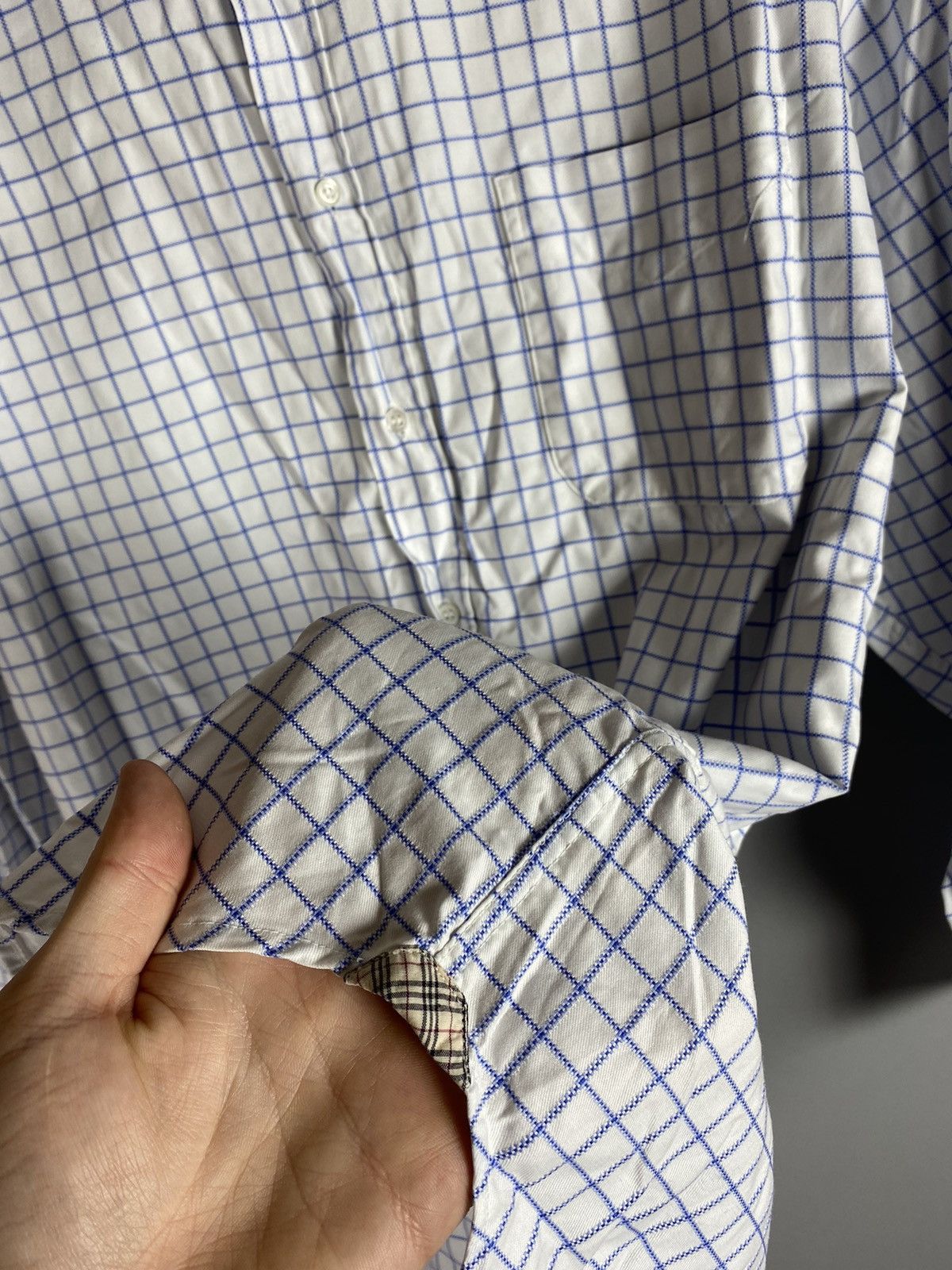 Burberry Vintage 90s Burberry shirt button up Size US XL / EU 56 / 4 - 5 Thumbnail