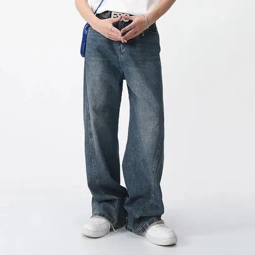 Japanese Brand × Vintage Y2K vintage blue wide leg jeans Size US 32 / EU 48 - 1 Thumbnail