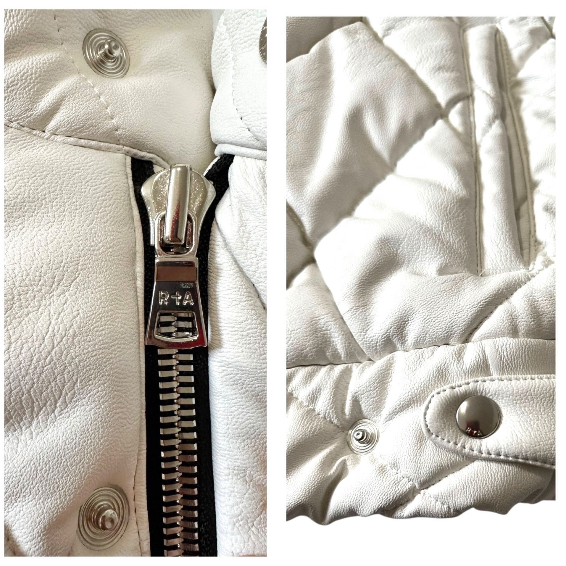 Rta RtA Louisa Vegan Leather Jacket, White, Size S, White, New w Size S / US 4 / IT 40 - 12 Thumbnail