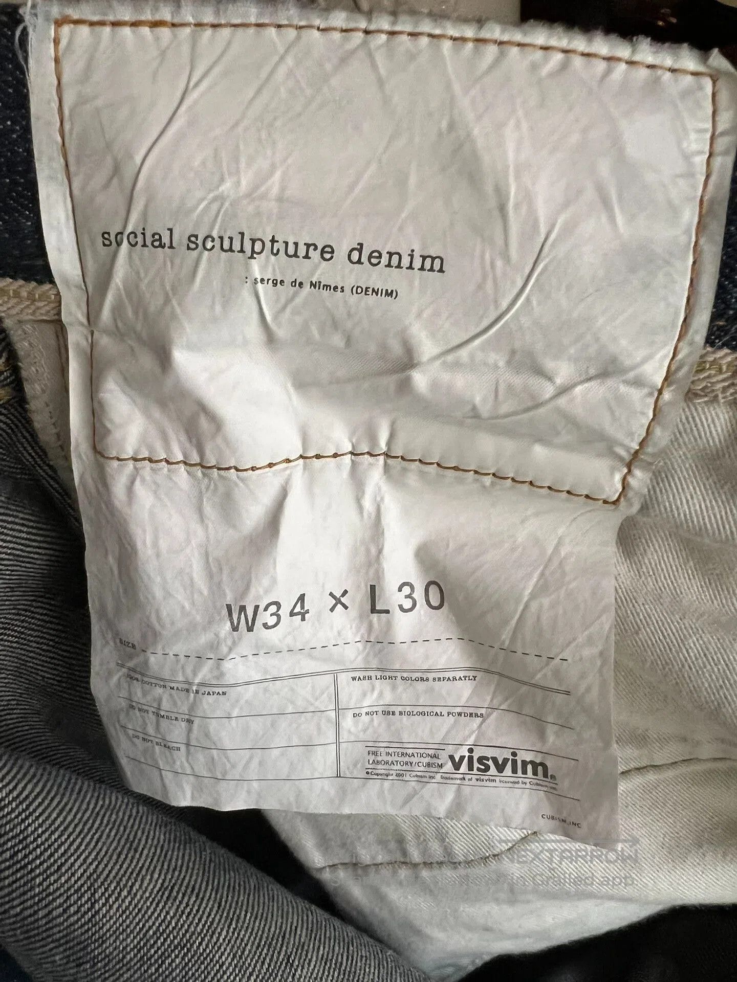 Visvim visvim red ear raw denim straight jeans. Size US 34 / EU 50 - 9 Thumbnail