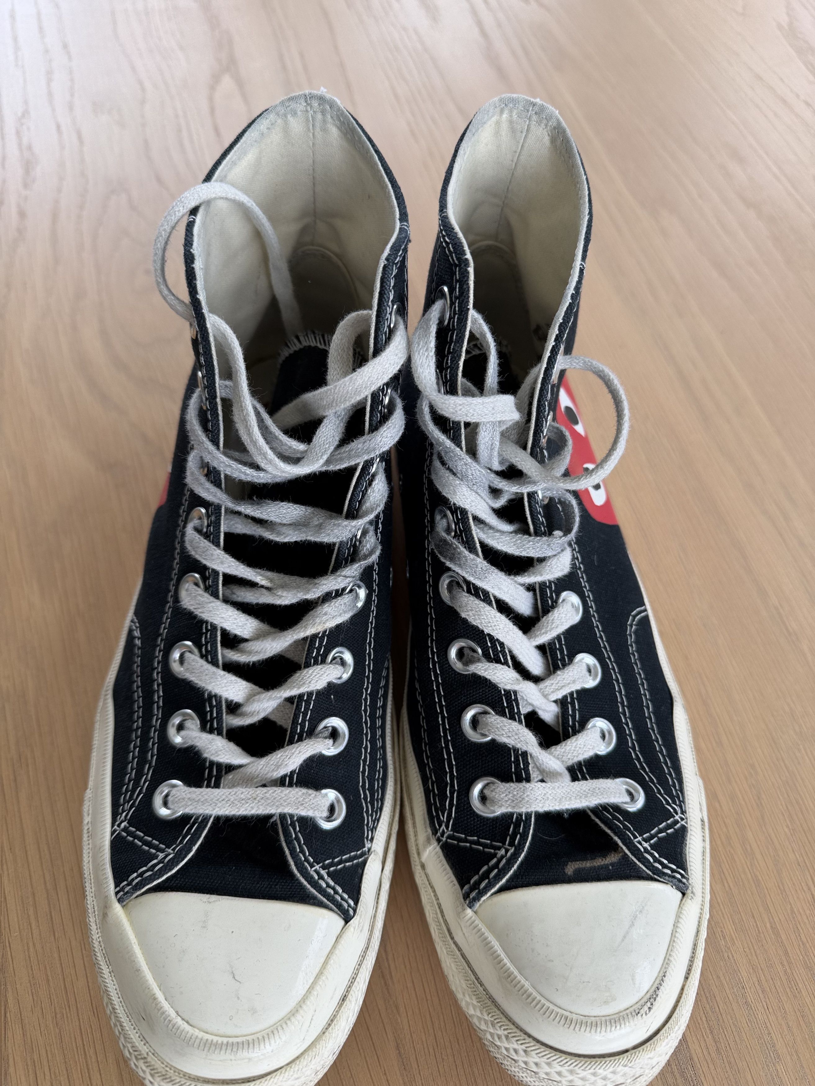 Comme des Garcons PLAY × Converse Comme des Garçons PLAY x Converse (Black) Men’s Size 8 Size US 8 / EU 41 - 5 Thumbnail