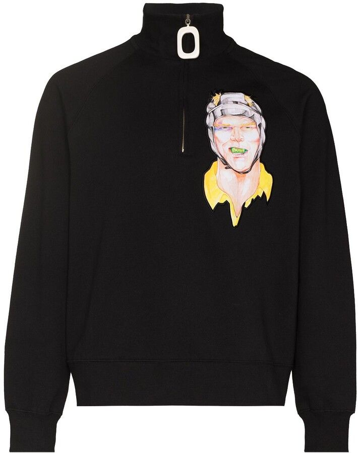 JW Anderson Rugby Applique Half-zip Sweater Size US M / EU 48-50 / 2 - 1 Thumbnail