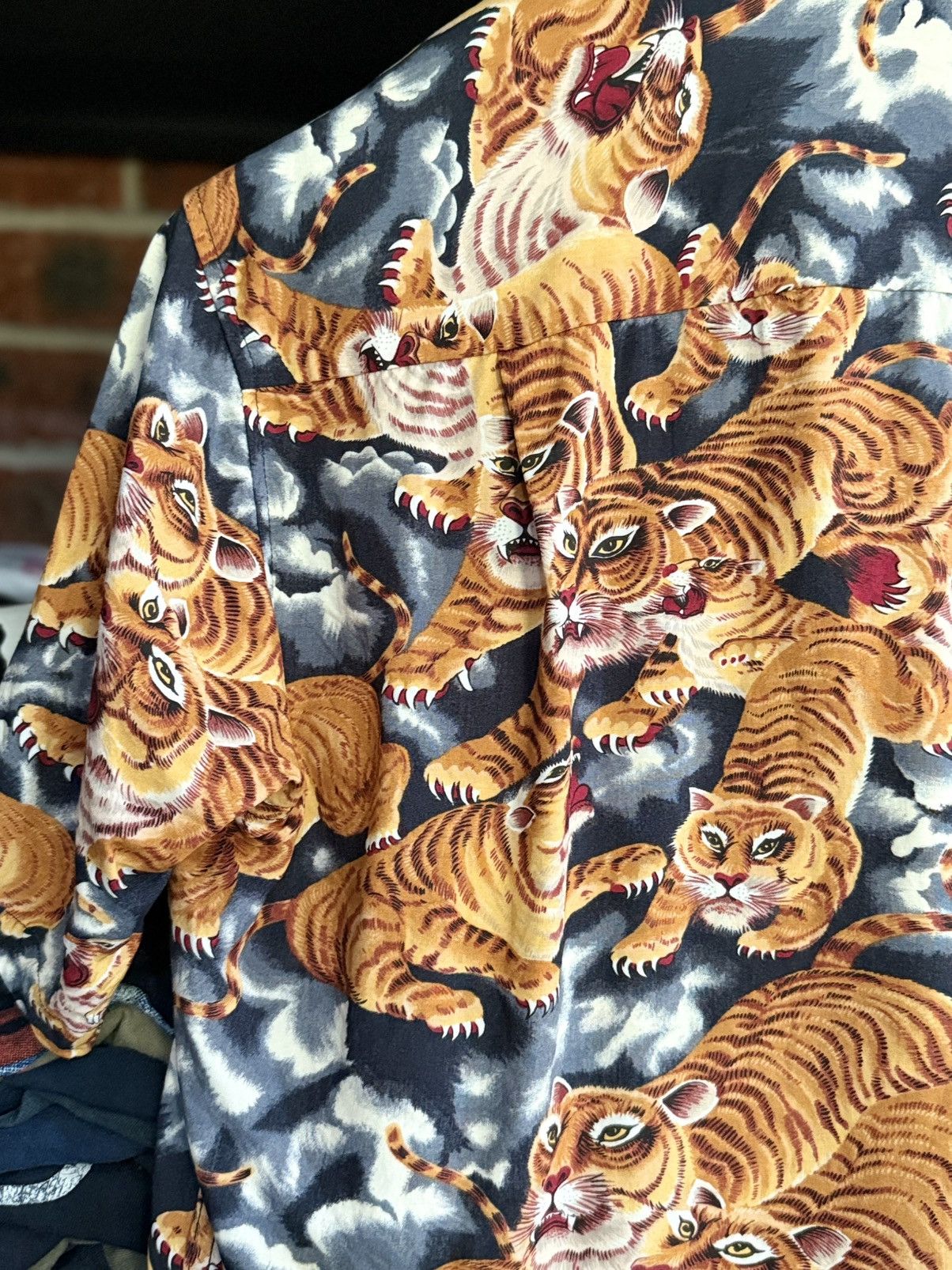 Sun Surf Vintage 80s Pineapple Juice Rayon 100 Tiger Button Up Size US M / EU 48-50 / 2 - 9 Thumbnail