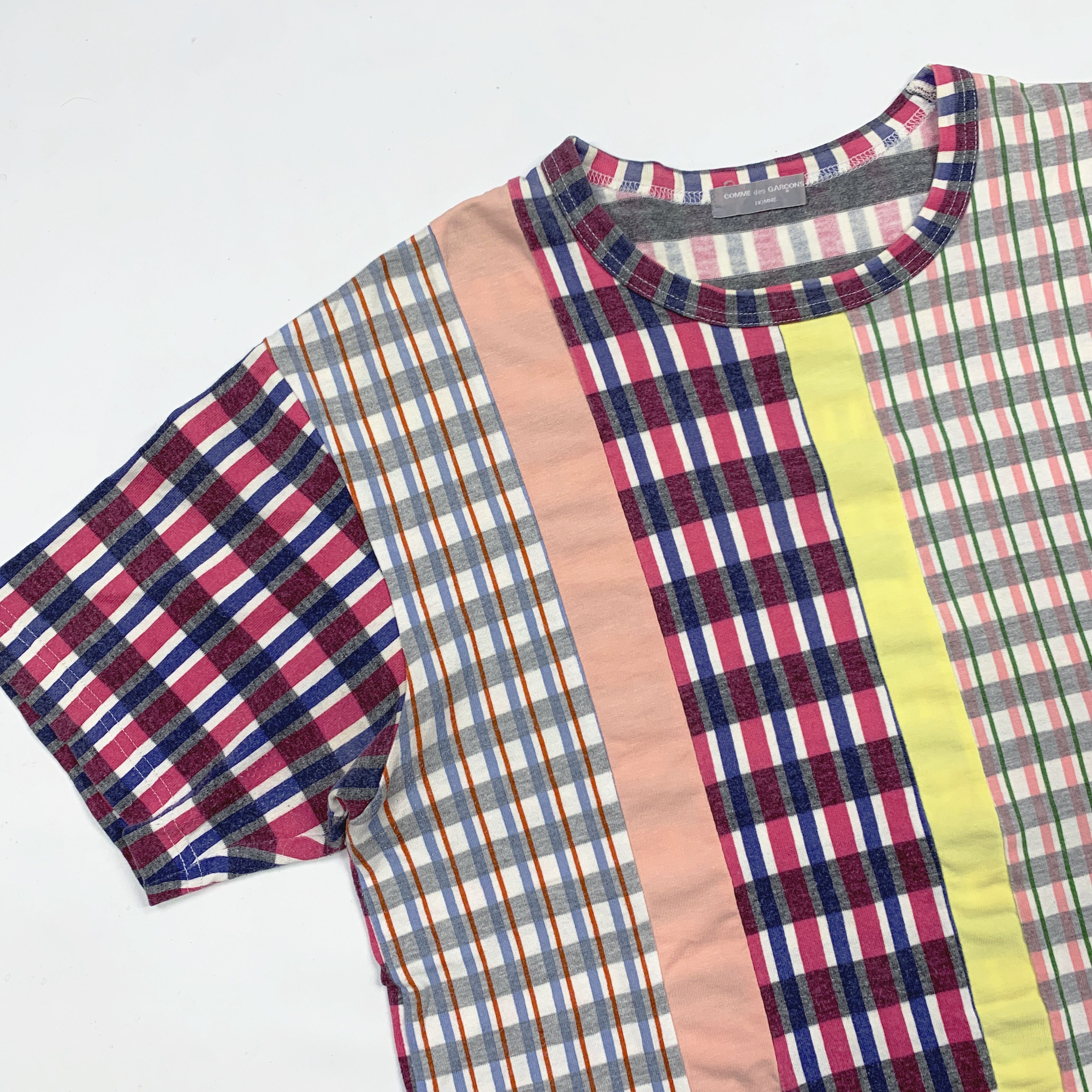 Comme des Garcons × Comme des Garcons Homme × Comme des Garcons Homme Plus 2001 Patchwork Striped Tee Size US M / EU 48-50 / 2 - 4 Thumbnail