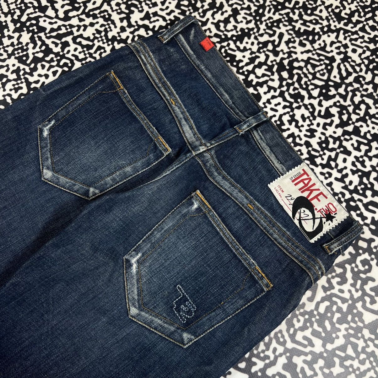 Japanese Brand Vintage Y2K Take Two Japanese Style Wide Retro Jeans Size 28" / US 6 / IT 42 - 7 Thumbnail
