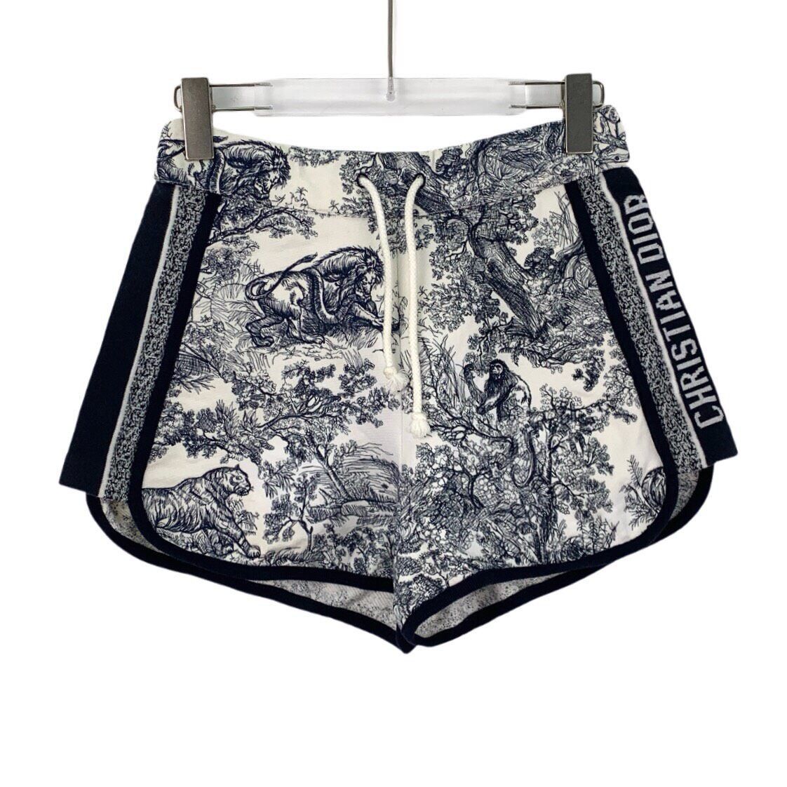 Dior Dior Zoo Collection Loose Drawstring Shorts K26WX Size 27" / US 4 / IT 40 - 1 Thumbnail