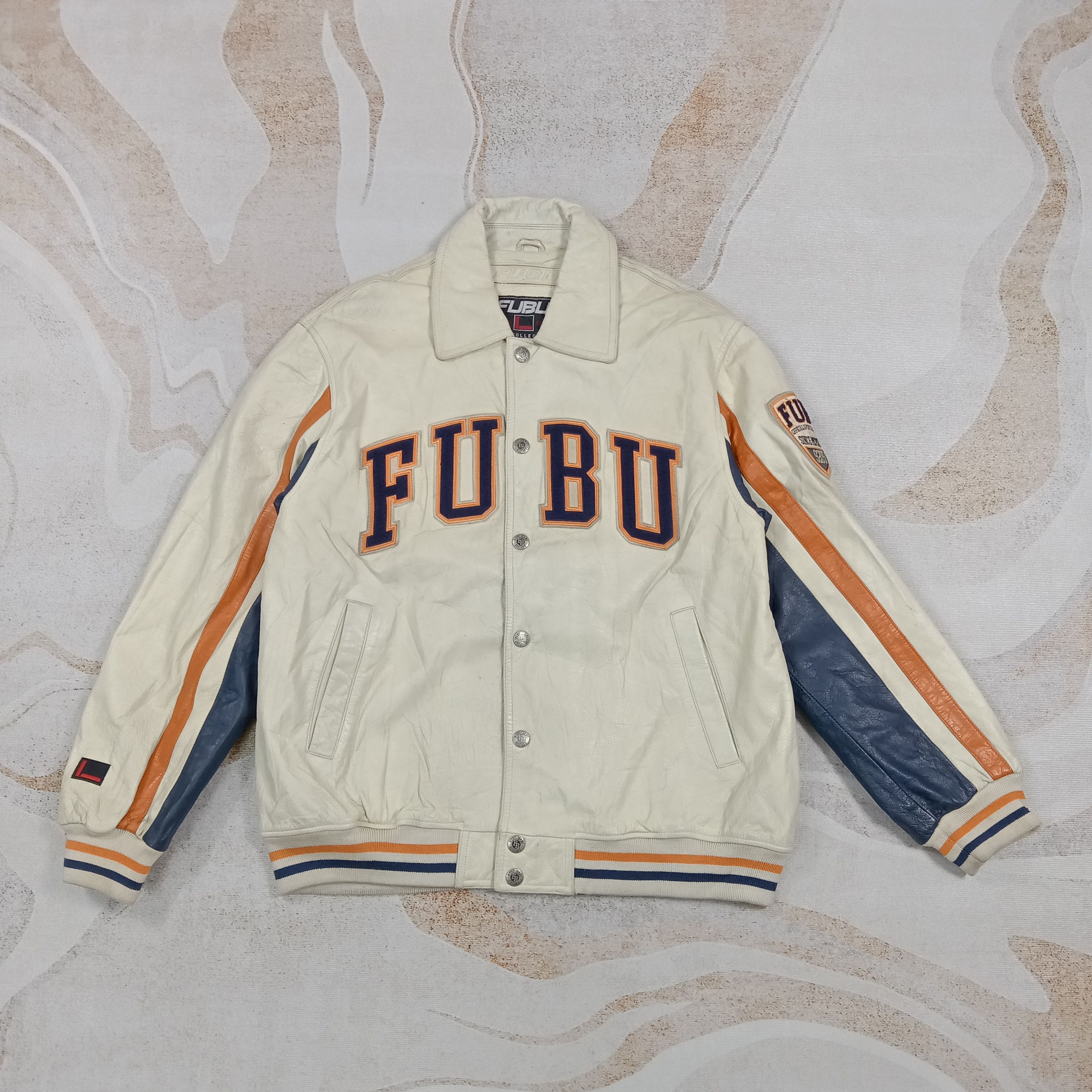 Fubu FUBU American Hip Hop 90's Leather Jacket C286N4 Size US L / EU 52-54 / 3 - 1 Thumbnail