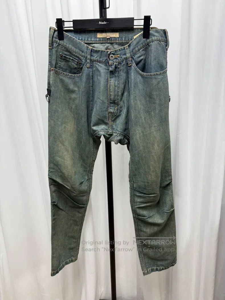 Junya Watanabe Junya Watanabe size M Washed Drop Crotch Denim Pants Size US 27 - 1 Thumbnail