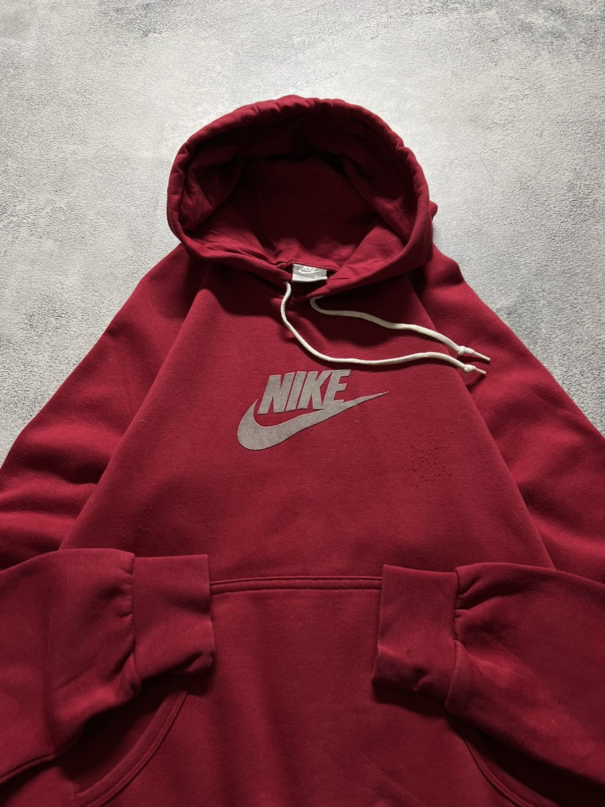 Nike × Vintage Vintage Y2k Nike ❤️ Velour Spell Out Big Logo Hoodie 00’s Size US S / EU 44-46 / 1 - 2 Thumbnail