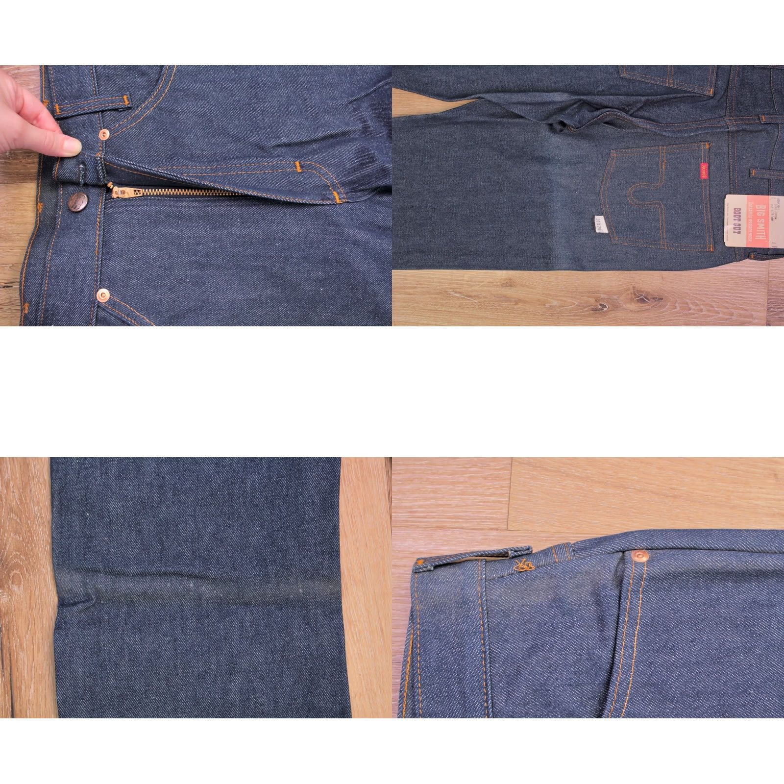 Vintage VINTAGE 70s Big Smith Boot Cut Jeans Mens 31x29 Blue 1970s Size US 31 - 8 Thumbnail