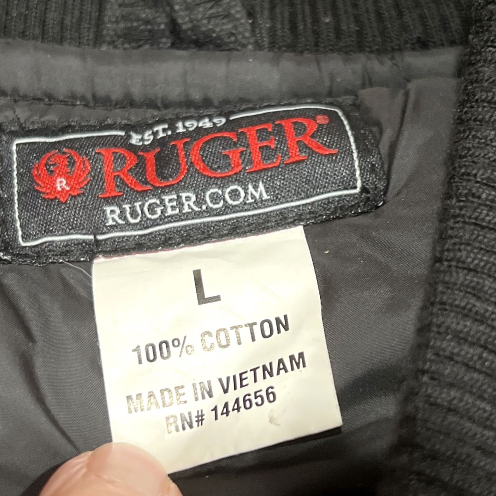 Logo 7 Ruger Vest Men Large Lined Full Zip Canvas Logo Pockets Black Faded Size US L / EU 52-54 / 3 - 4 Thumbnail
