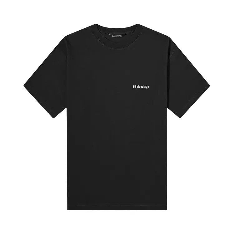 Balenciaga Balenciaga Corporate Logo Black Tee Size US XXS / EU 40 - 1 Thumbnail