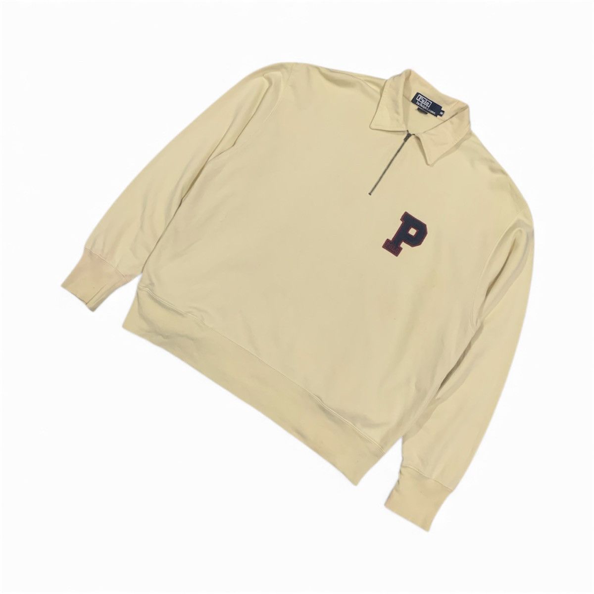 Polo Ralph Lauren Vtg Polo Ralph Lauren P Logo 1/4 Zipper Sweatshirt Size US M / EU 48-50 / 2 - 4 Thumbnail