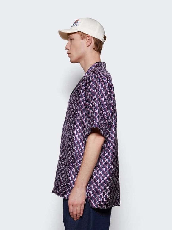 Gucci o1loc1c0326 794907 Silk Bowling Shirt in Multicolor Size US M / EU 48-50 / 2 - 4 Thumbnail