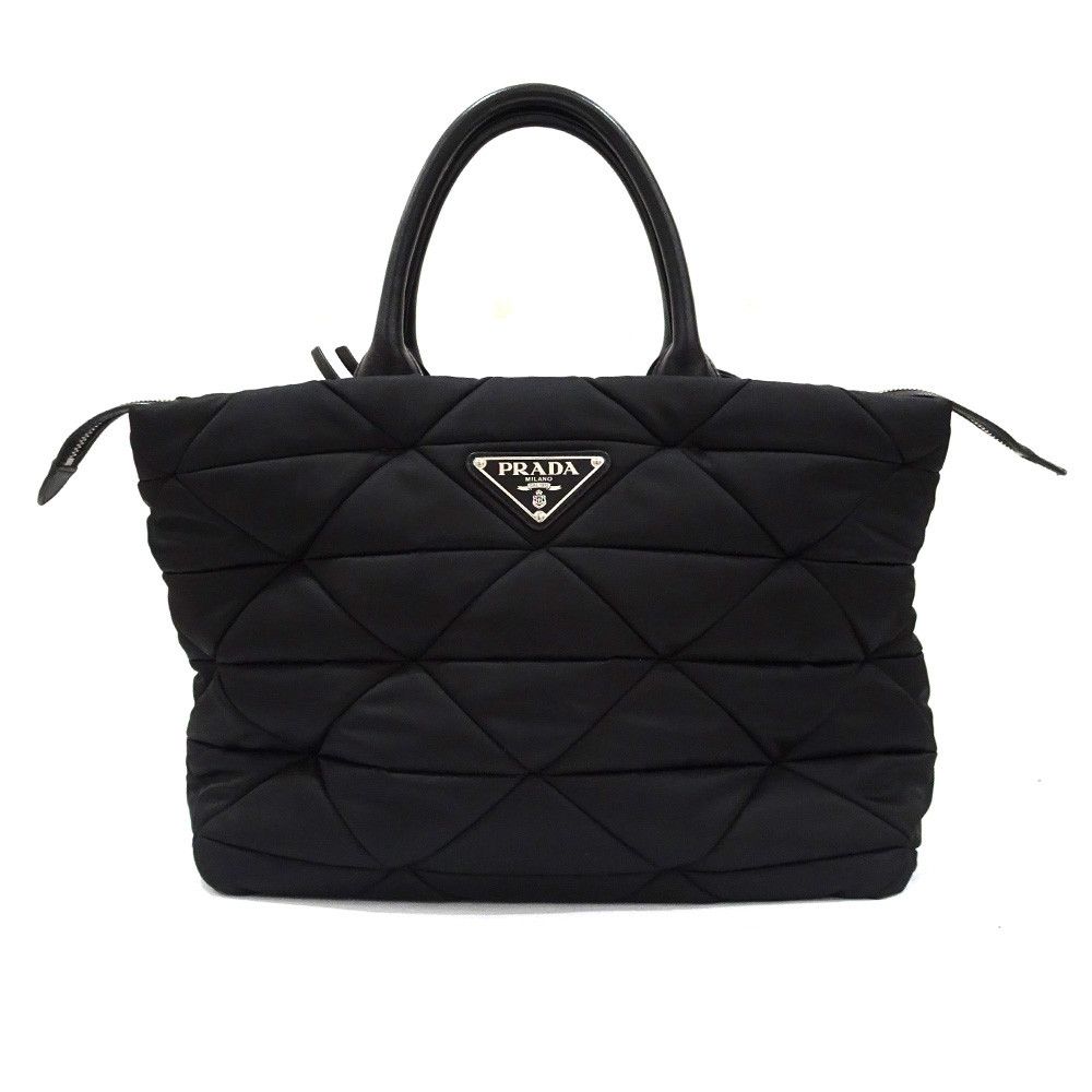 Prada Tote Bag Medium Padded Nylon Black