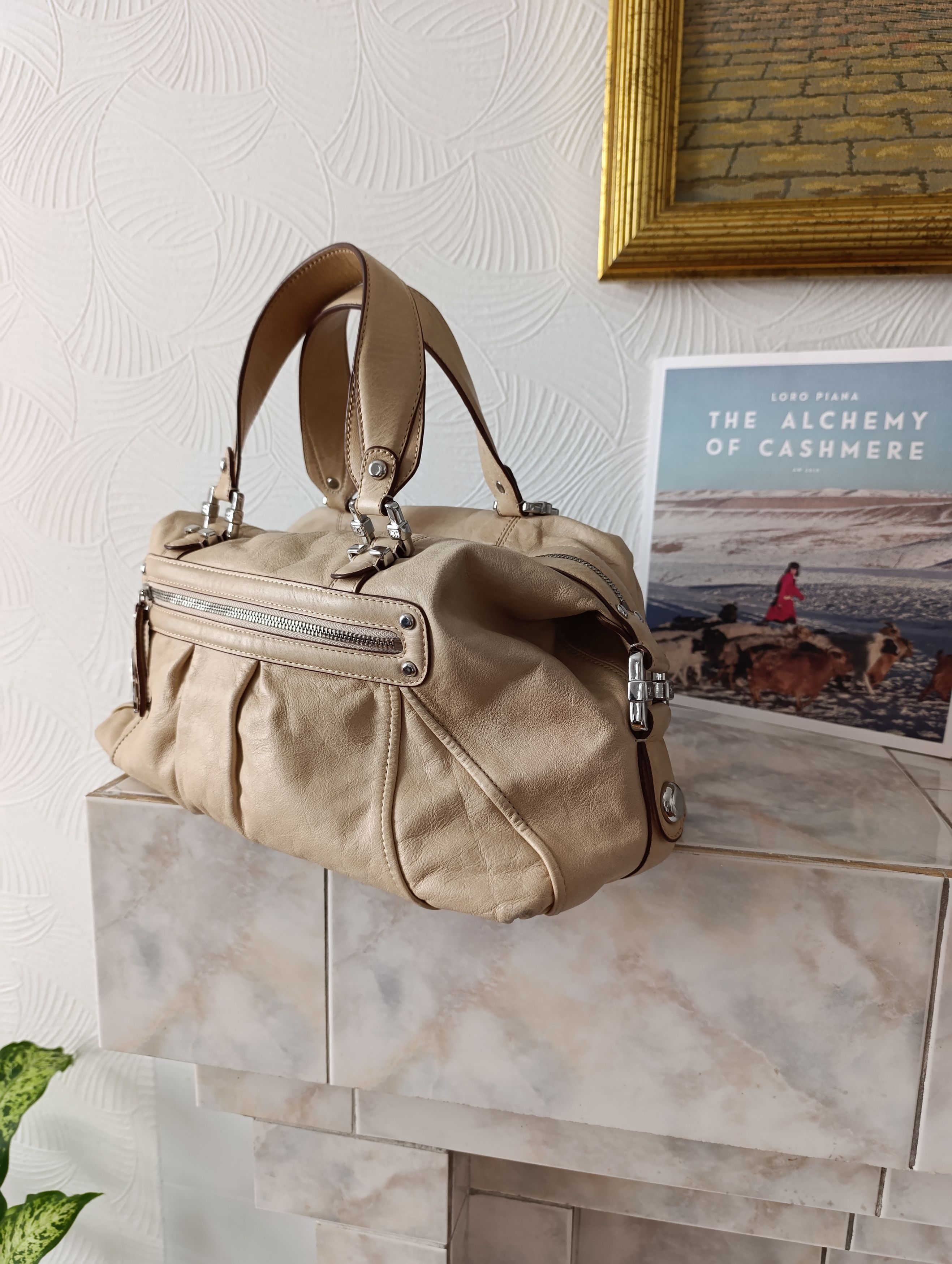 Just Cavalli VINTAGE JUST ROBERTO CAVALLI LEATHER BEIGE BAG Size ONE SIZE - 3 Thumbnail
