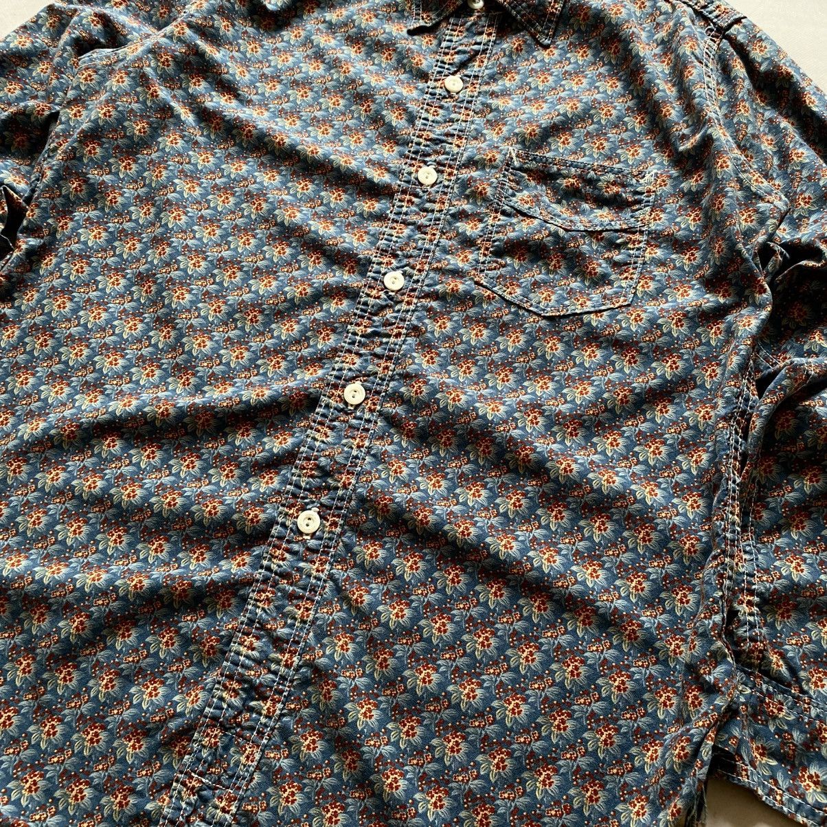 Post Overalls Post Overalls Flowers Print Pocket Cotton Button Shirt USA Size US M / EU 48-50 / 2 - 2 Thumbnail