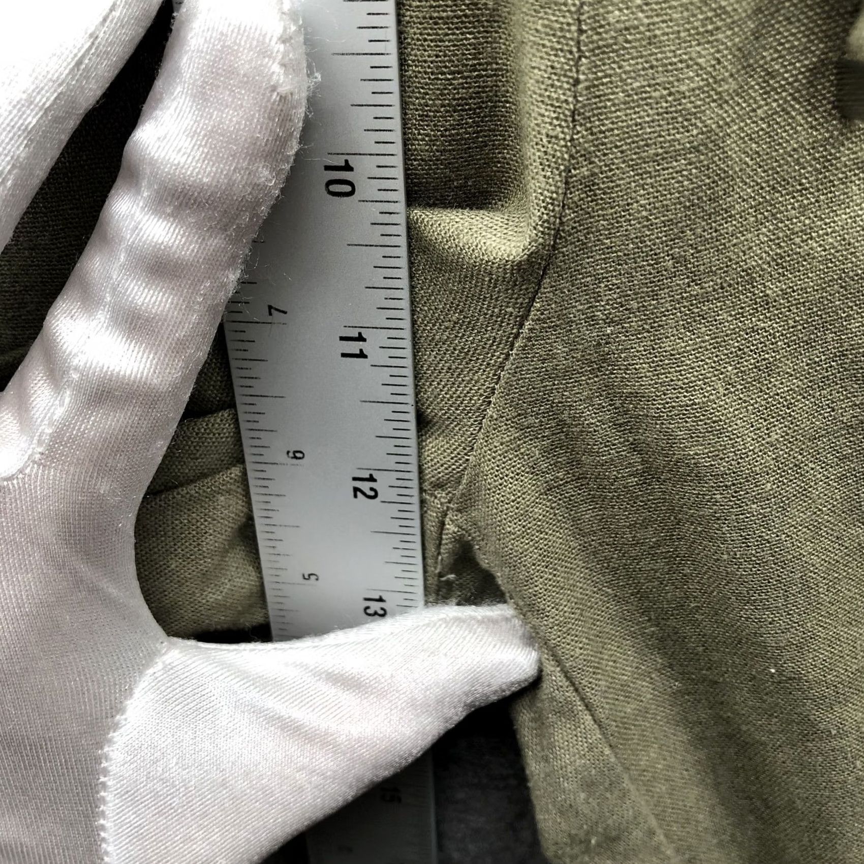Zara Zara Linen Blend Crop Pants Womens S Olive Green Pull On Relaxed High Rise Cropped Wide-Leg Bohemian 90s Fashion? Size 28" / US 6 / IT 42 - 6 Thumbnail