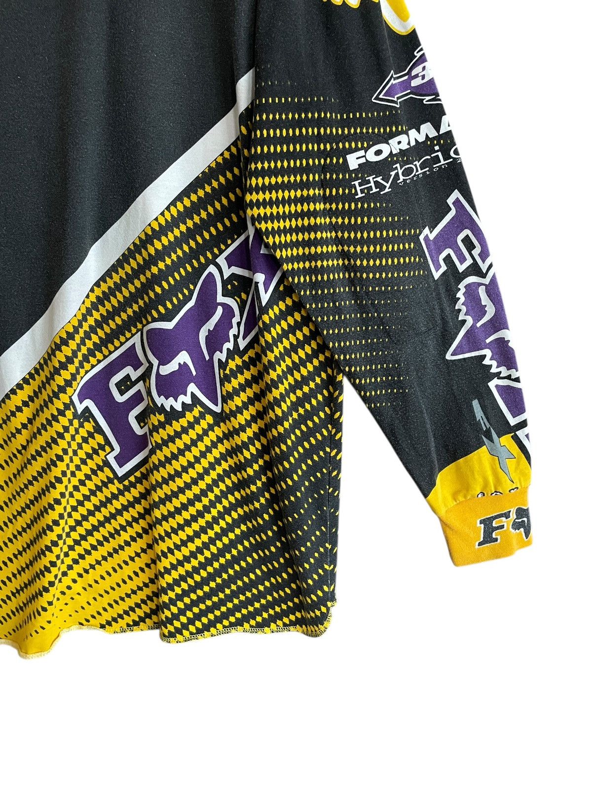 Fox Racing Very Rare Vintage Brand Fox Racing Motocross T-shirt 1990s Size US L / EU 52-54 / 3 - 9 Thumbnail