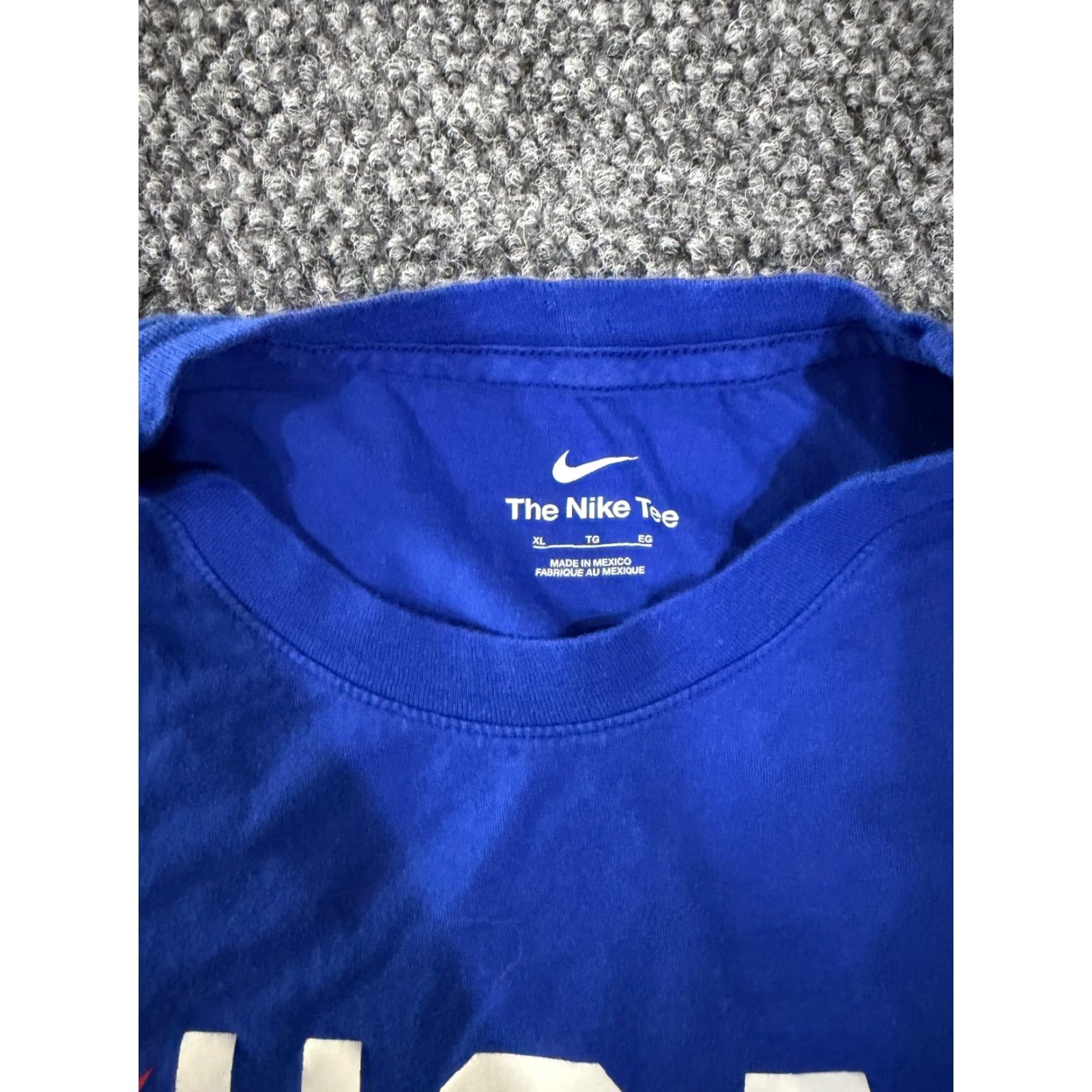 Nike Nike T Shirt Mens XL Blue USA Olympics Swoosh Athletic Graphic Crew Neck Short Sleeve Nike Dri-Fit Regular Fit Cotton Jersey Logo Size US XL / EU 56 / 4 - 4 Thumbnail
