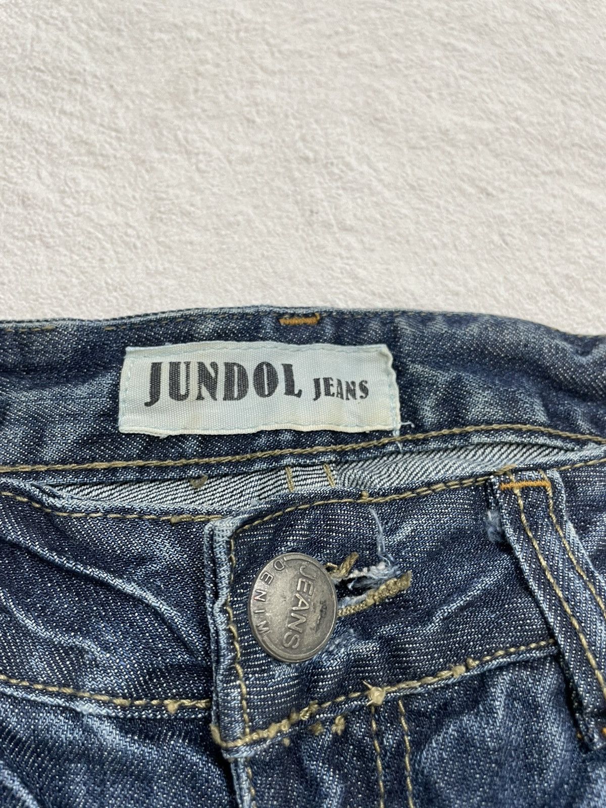 If Six Was Nine 2000s Jundol Distressed Fading Denim Bootcut Size US 32 / EU 48 - 7 Thumbnail
