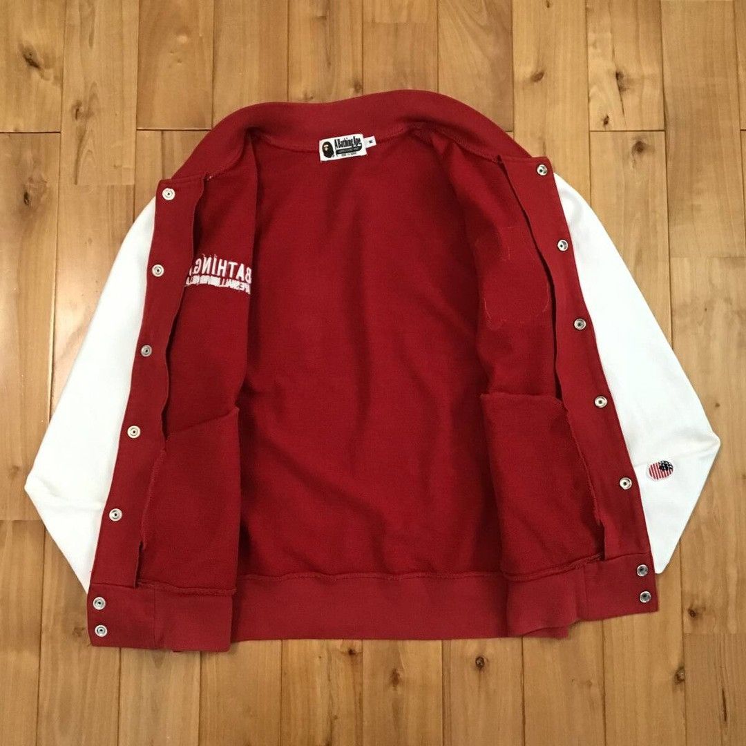 Bape BAPE LOGO varsity sweat varsity jacket a bathing ape NIGO Size US M / EU 48-50 / 2 - 7 Thumbnail