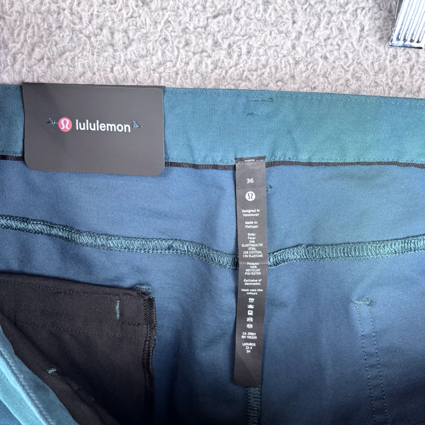 Lululemon Lululemon Pants Men 36x34 Green Slim Fit Utilitech Performance Chino Slim Regular Inseam 34 Flat Front Casual Mens Size US 36 / EU 52 - 6 Thumbnail