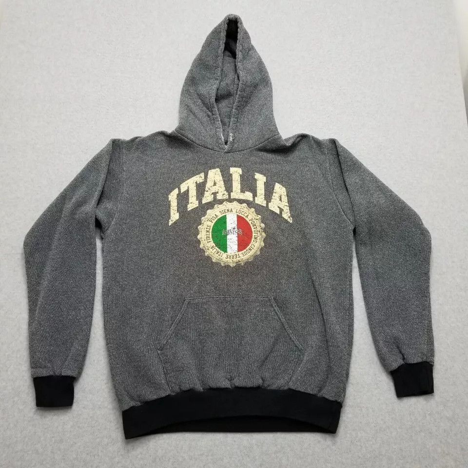 Other Mens Hoodie XL Gray Pullover Pockets BMS Moda Italiana Logo Size US XL / EU 56 / 4 - 1 Thumbnail
