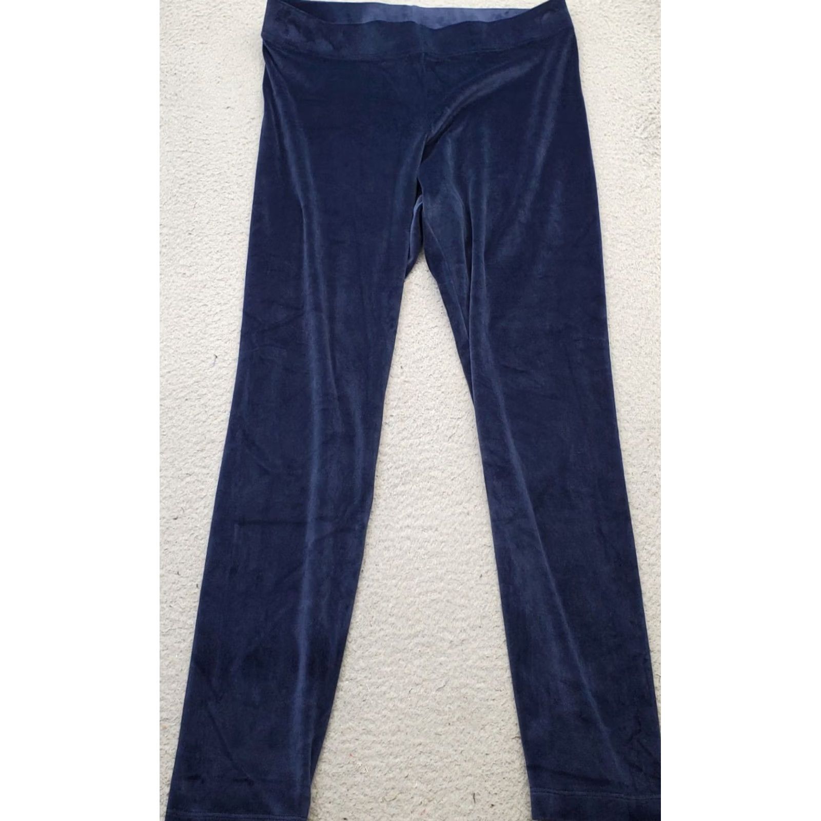 Old Navy Old Navy Leggings Women L Blue Velour Stretch Workout Gym Skinny Fit Pull On Size 36" / US 14 / IT 50 - 2 Thumbnail