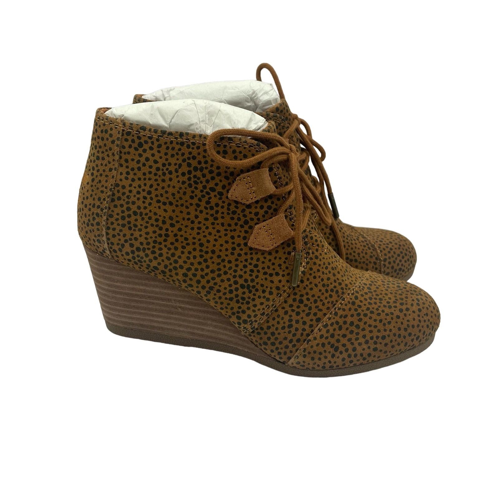 Toms Toms Kala Ankle Wedge Bootie Cheetah Suede Boots Womens 6.5 Size US 6.5 / IT 36.5 - 2 Thumbnail