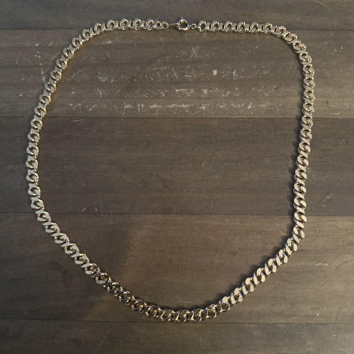 Vintage Vintage gold tone curb link chain necklace Size ONE SIZE - 2 Thumbnail