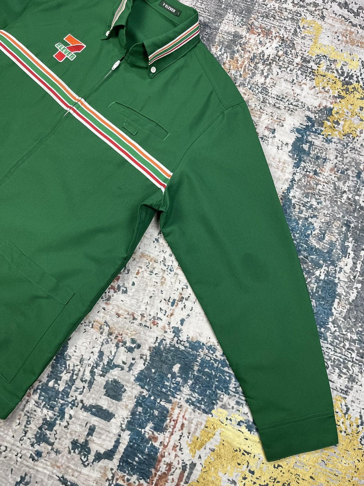 Japanese Brand Vtg 7 ELEVEN Back Spell Zipper Overshirt Uniform Size US L / EU 52-54 / 3 - 5 Thumbnail