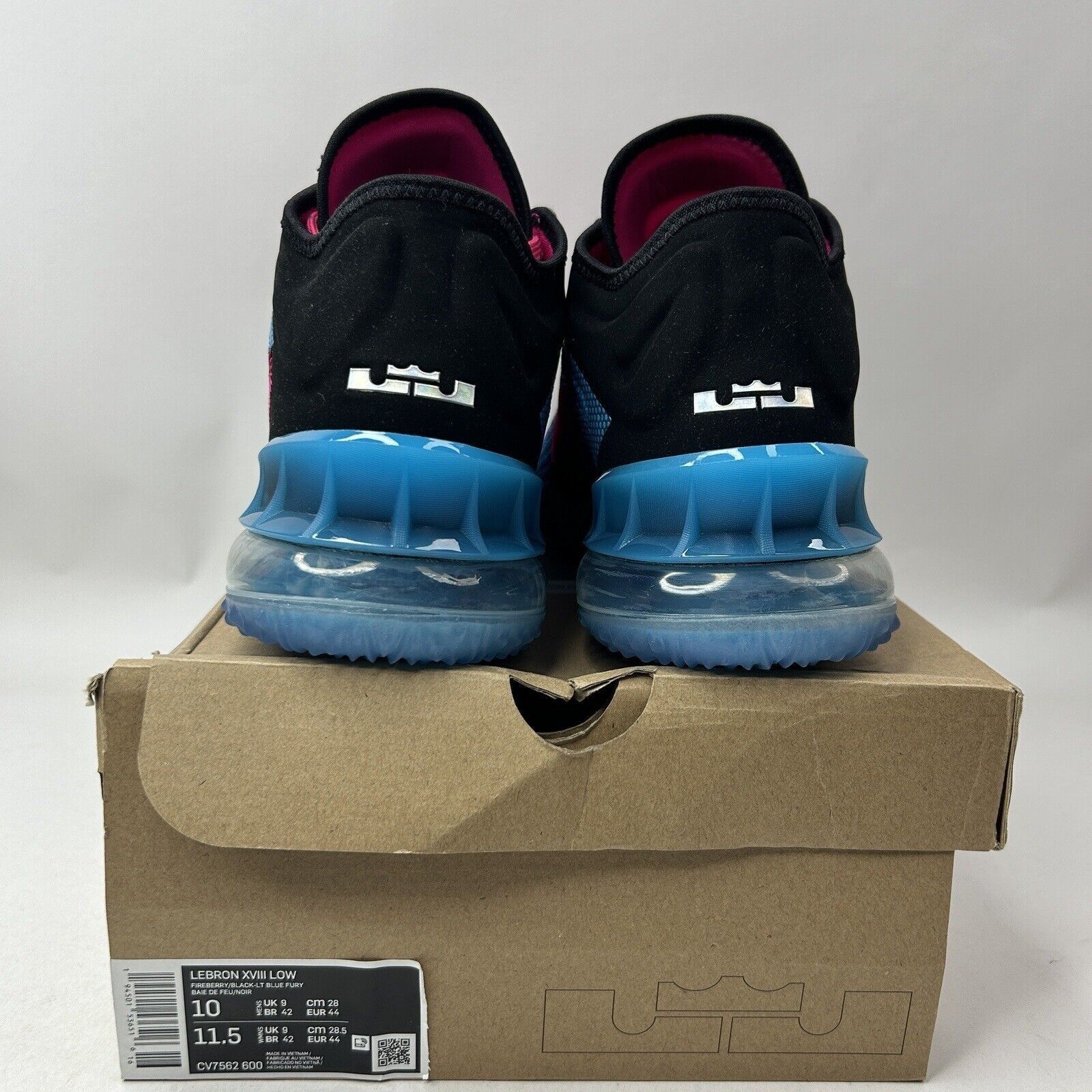 Nike Nike Lebron 18 Low “Neon Nights/Fireberry" 2023 Size US 10 / EU 43 - 4 Thumbnail
