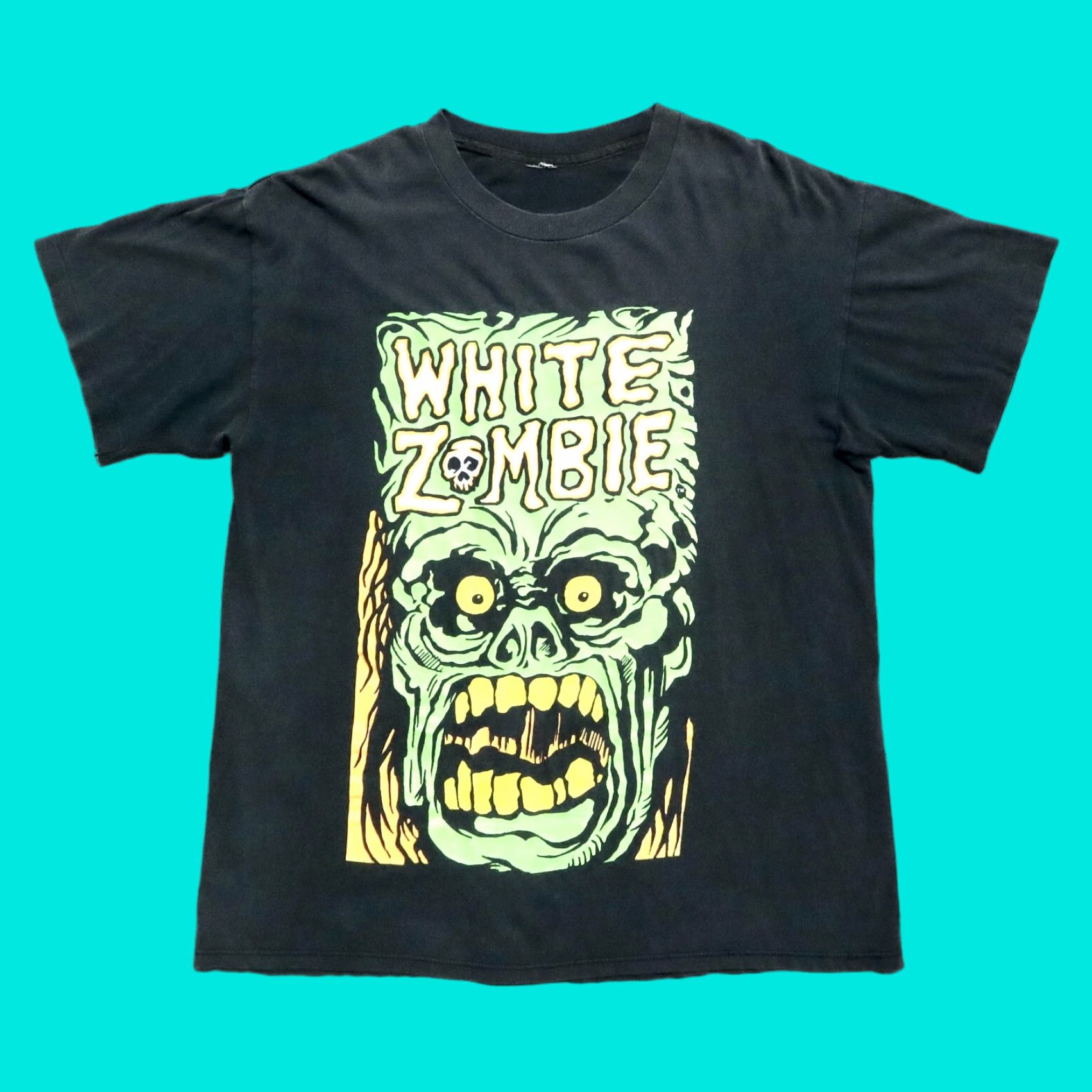 Vintage Vintage White Zombie Shirt XL Black La Sexorcisto Big Face Band Tour Stitch Mens Size US XL / EU 56 / 4 - 1 Thumbnail