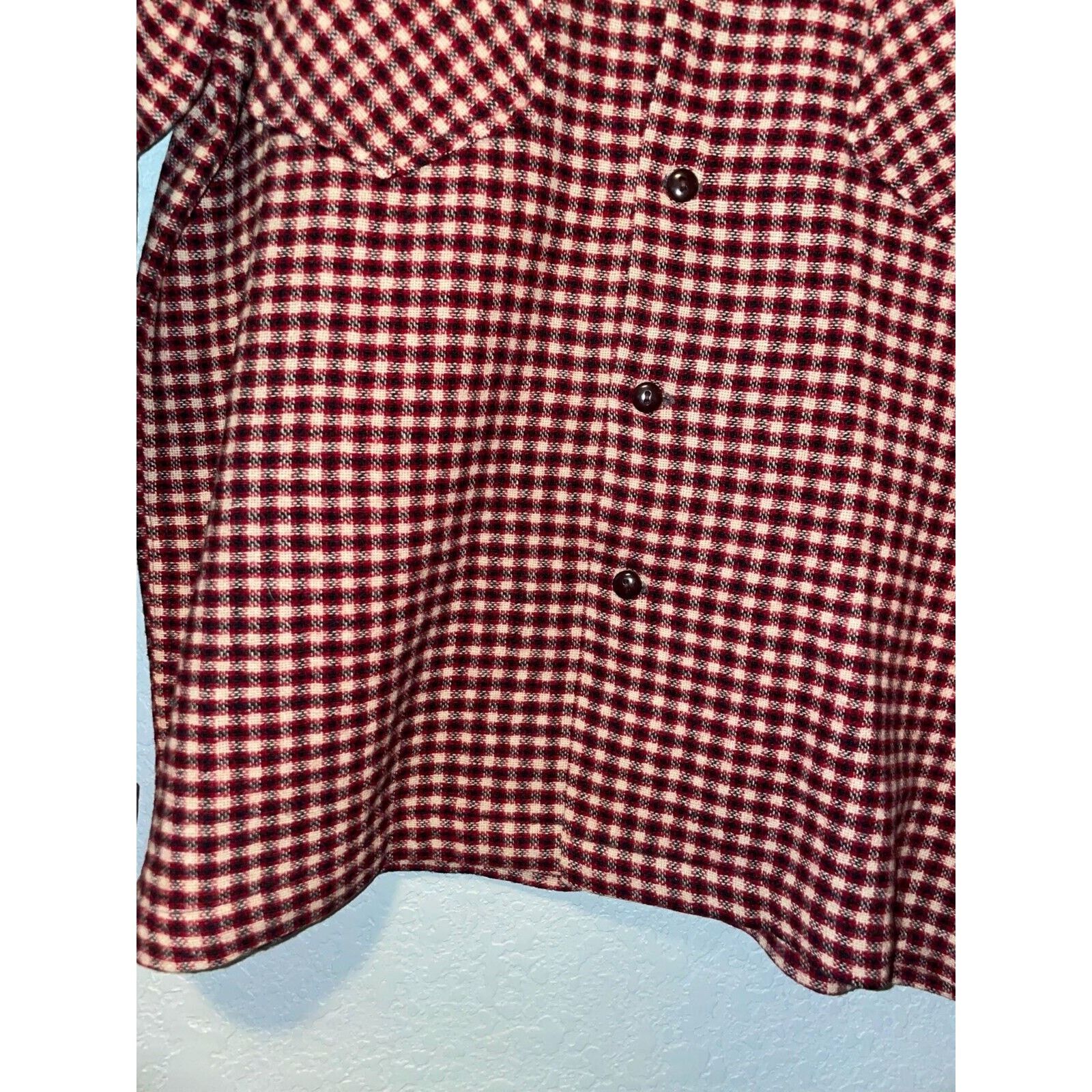 Chippewa 1960s Vintage Chippewa Wool Red Button Down Looped Shirt 60s Size US XL / EU 56 / 4 - 5 Thumbnail