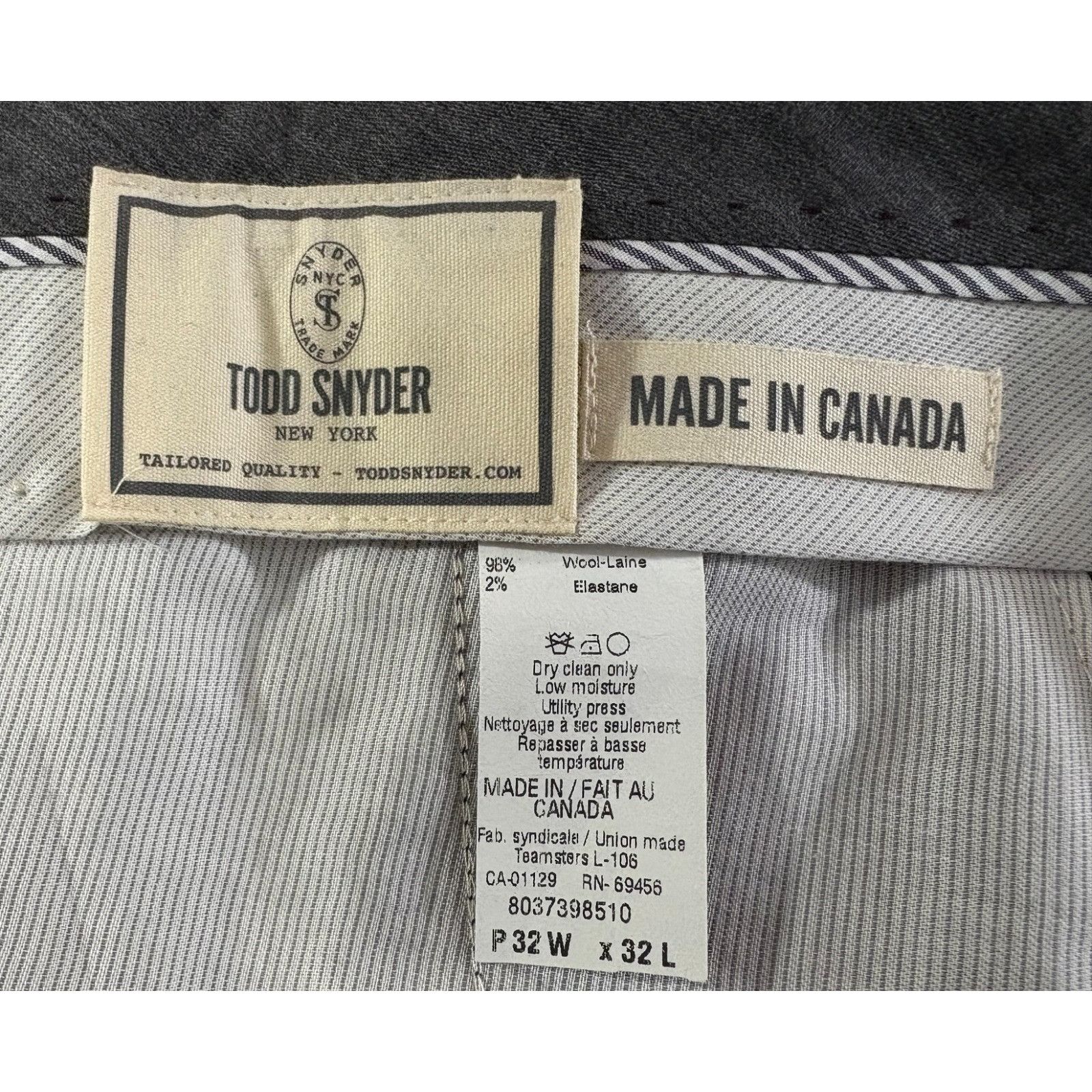 Todd Snyder TODD SNYDER The Sutton Fit wool dress pants size 32 x 32 col Size US 32 / EU 48 - 2 Thumbnail