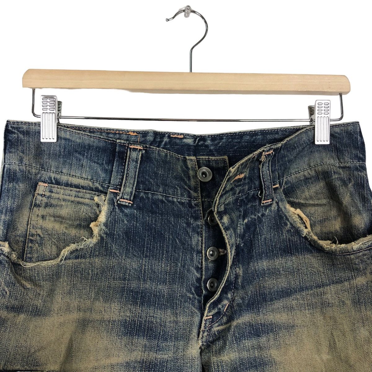 Japanese Brand 🔥90’s BUSH DENIM JEANS DISTRESSED DESIGN JOHNBULL JAPAN Size US 30 / EU 46 - 10 Thumbnail