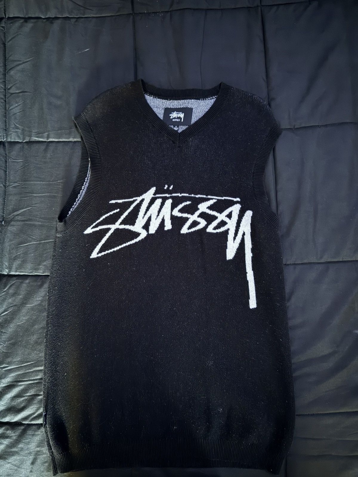 Stussy Stussy Smooth Stock Knit Black Vest Size US S / EU 44-46 / 1 - 1 Thumbnail