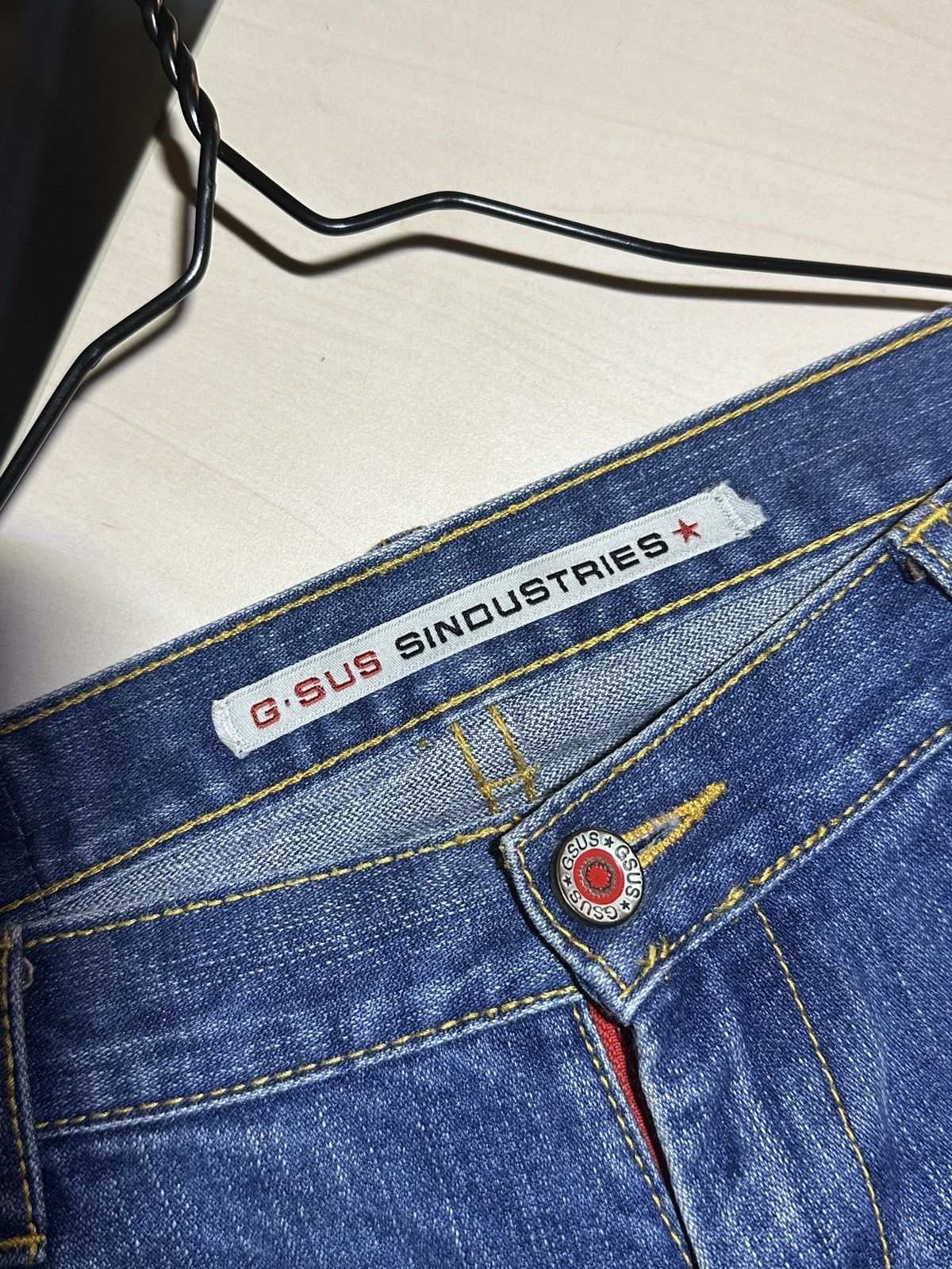 GSUS Sindustries × If Six Was Nine Vintage GSus Jeans Low Rise Washed Distressed Denim y2k Size 26" / US 2 / IT 38 - 10 Thumbnail