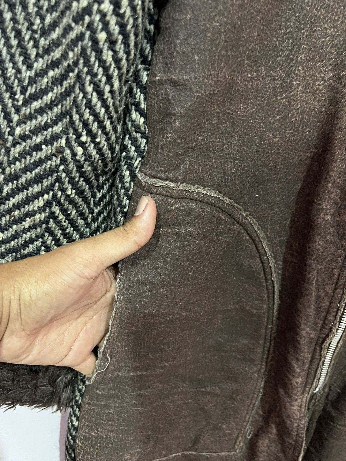 Japanese Brand Exclusive Clutch flare cloak fur harringbone jacket Size S / US 4 / IT 40 - 5 Thumbnail