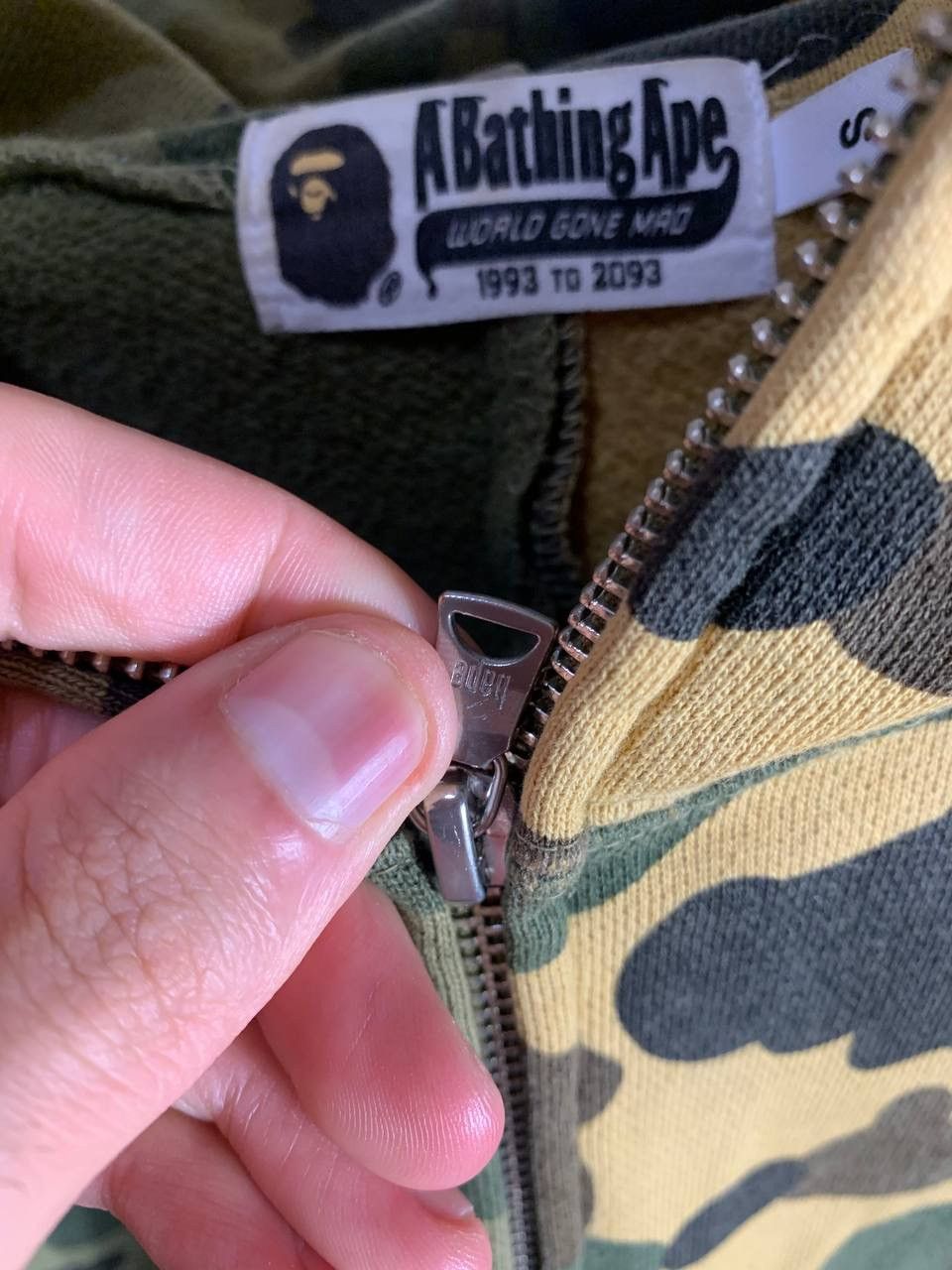 Bape 1st Camo Half Shark Full Zip Hoodie Size US S / EU 44-46 / 1 - 12 Thumbnail