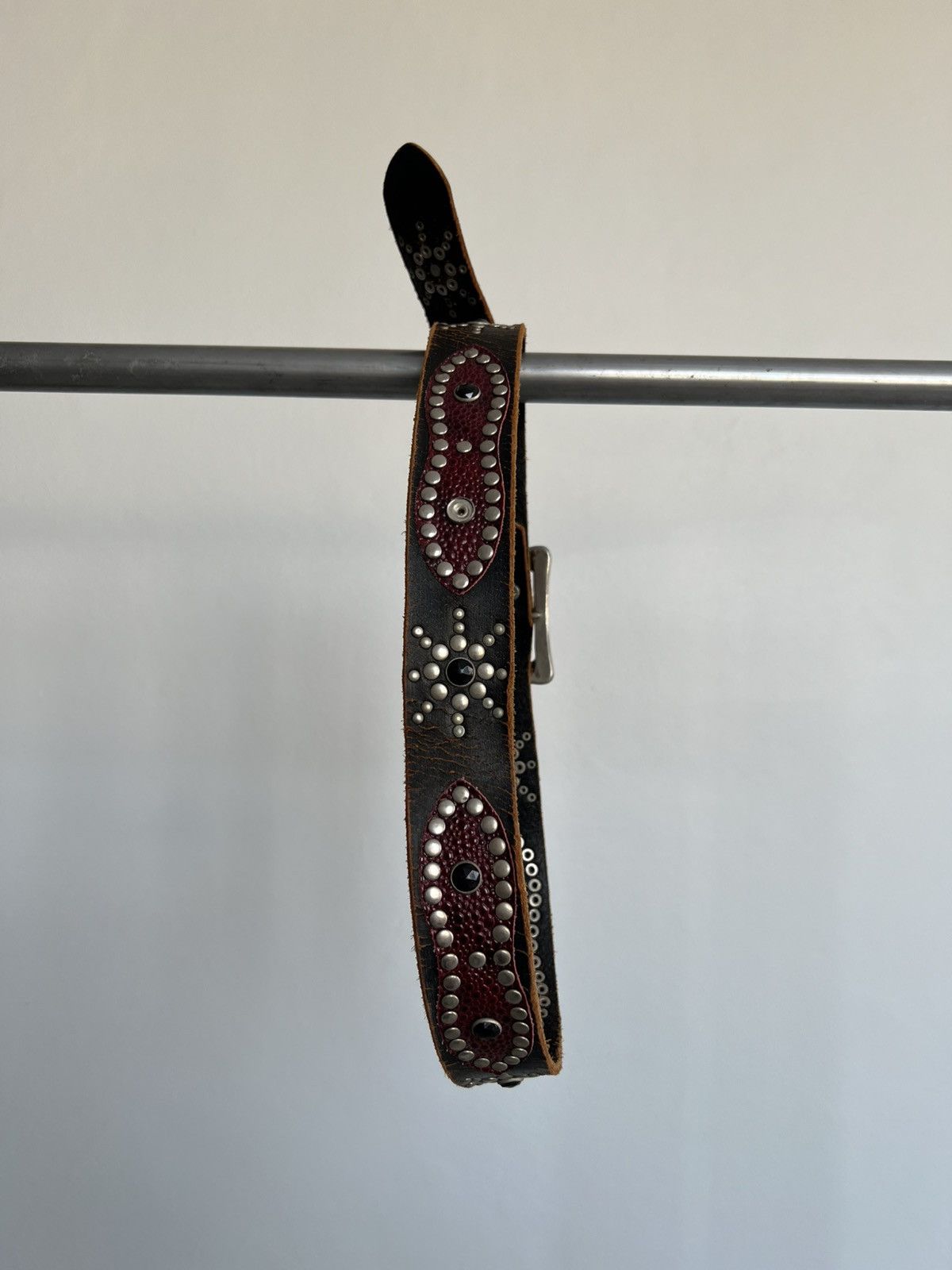 Vintage Rare//Vintage Studded Leather Belt true vintage Size 32 - 5 Thumbnail