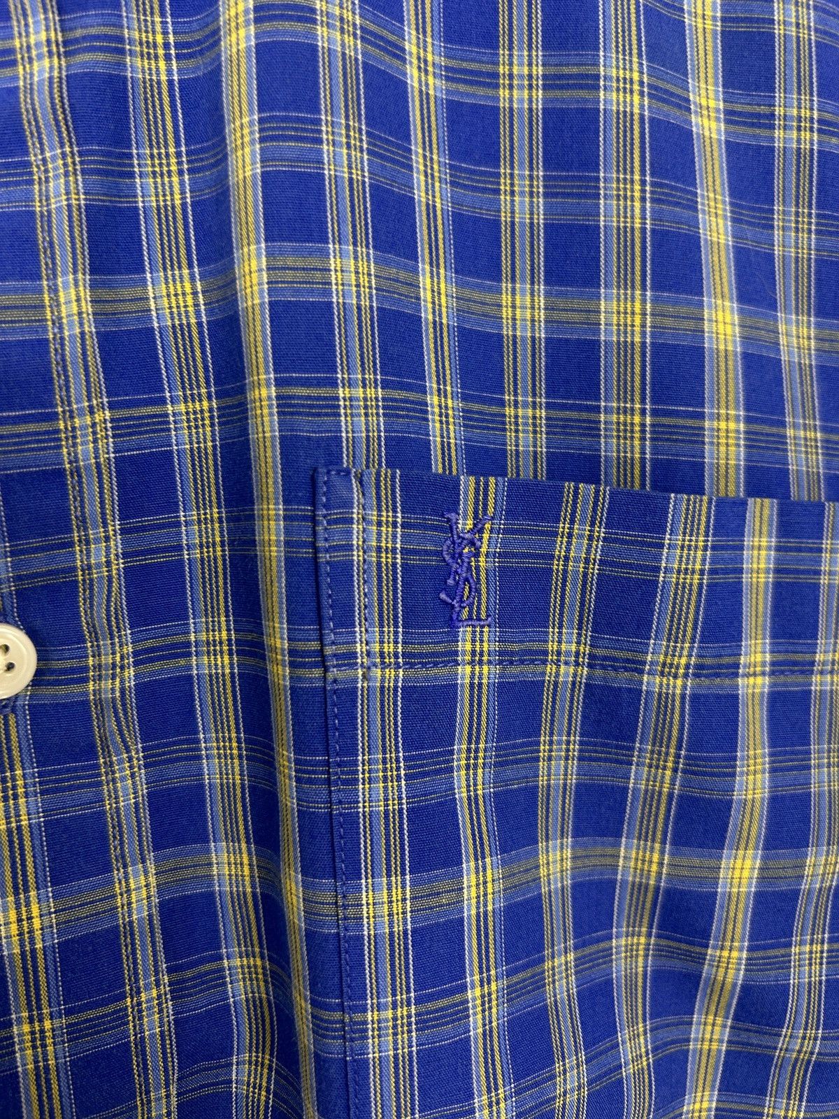 Yves Saint Laurent Vintage Yves Saint Laurent YSL Checkered Striped Shirt Size US L / EU 52-54 / 3 - 3 Thumbnail