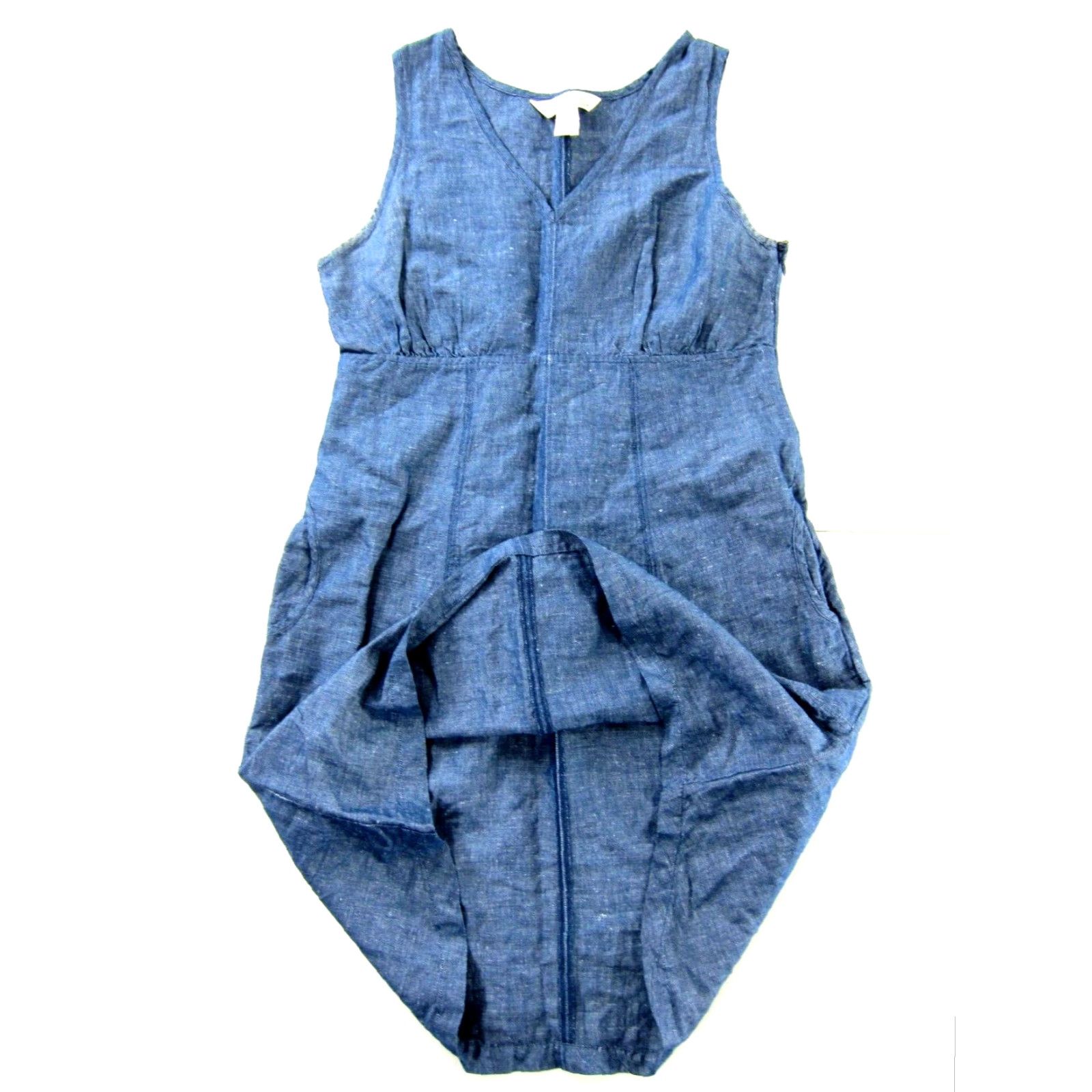 Kyodan Freedom Trail By Kyodan Linen Cotton Pocket Lagenlook Tunic Sheath Dress Large Size L / US 10 / IT 46 - 6 Thumbnail