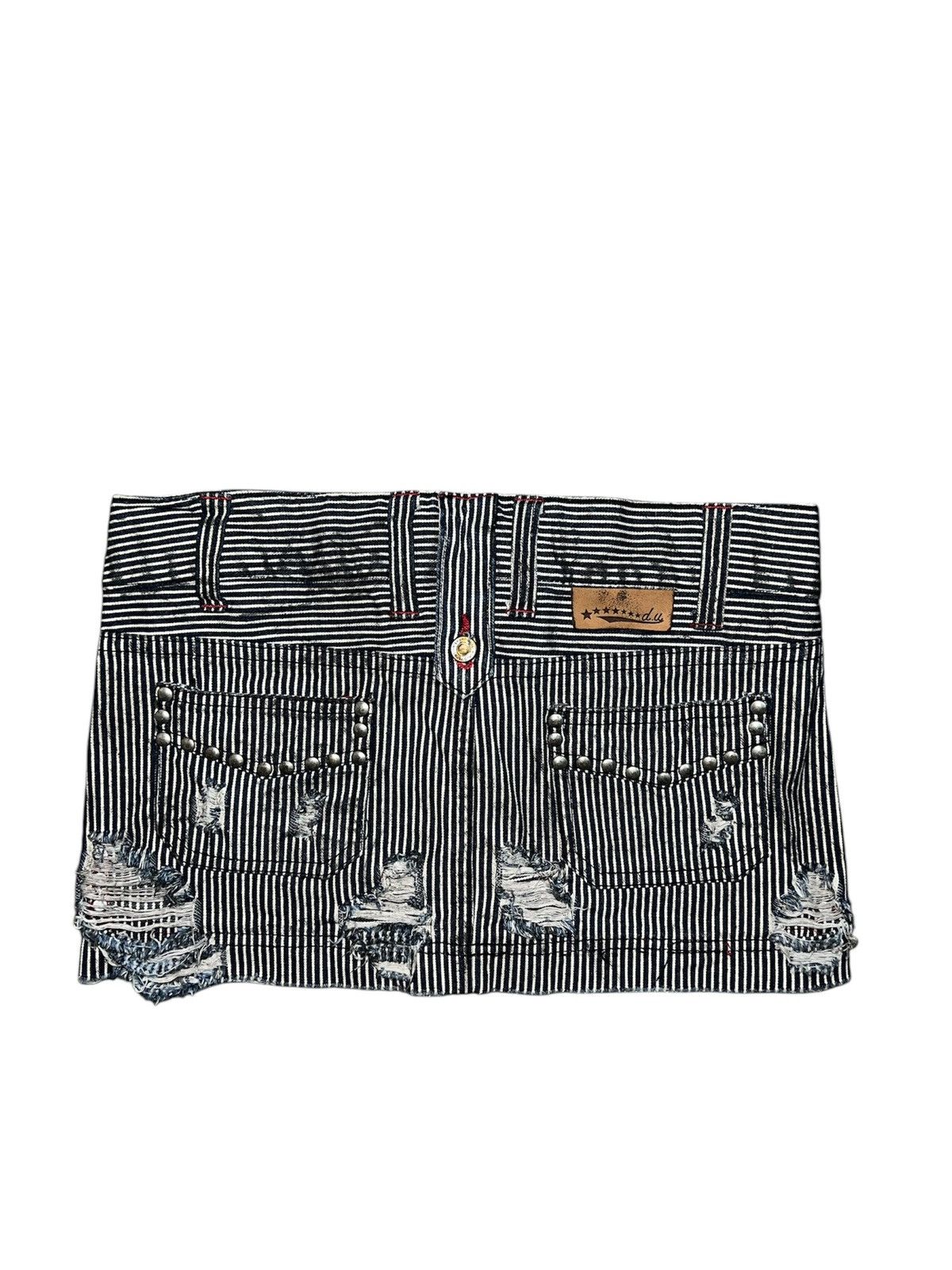 Japanese Brand ➕Deep Unity stripped denim skirt ☠️🖤 Size 25" / US 0 / IT 36 - 10 Thumbnail